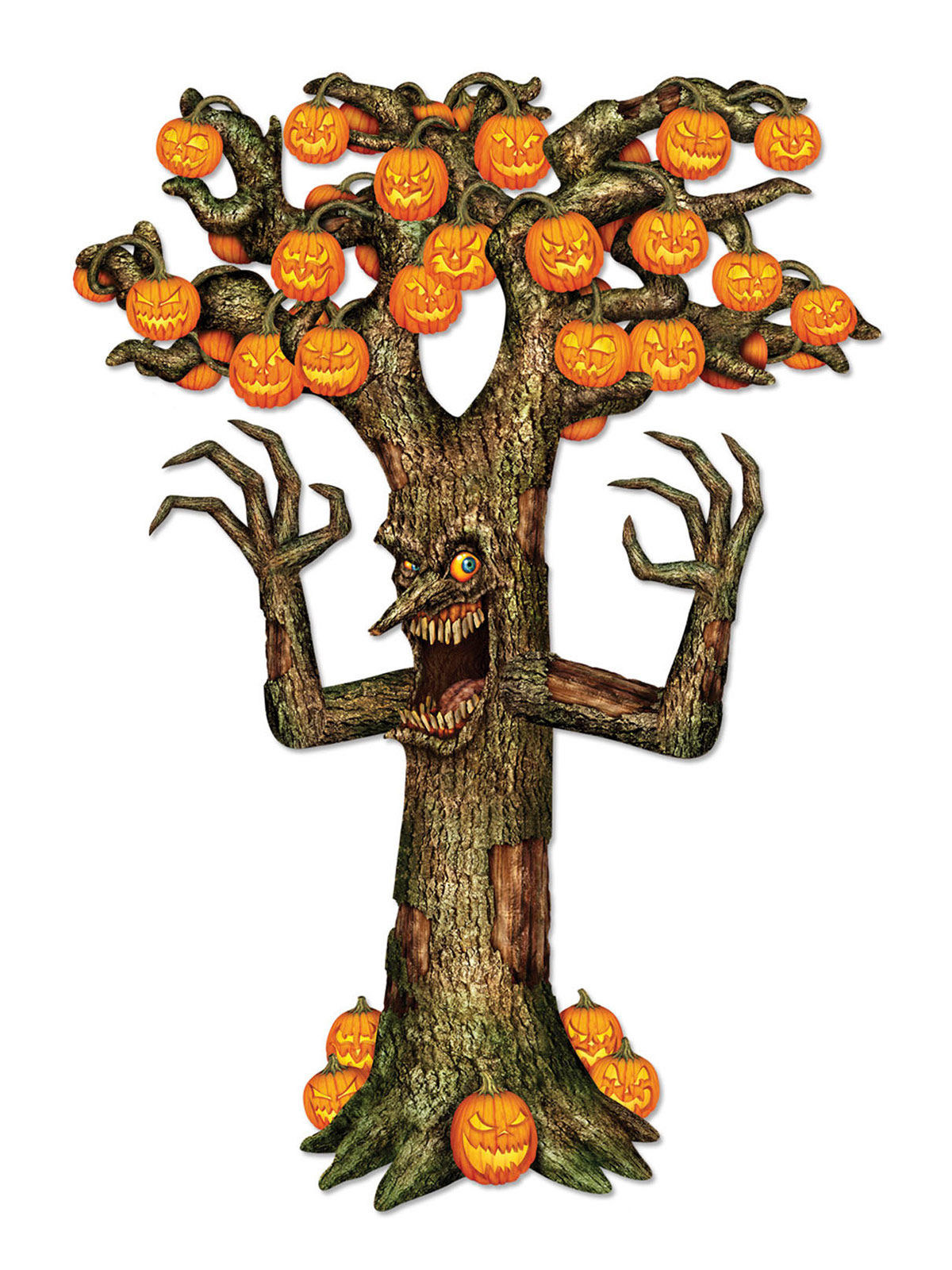 Décoration murale arbre à citrouilles 1,8 x 1,2 m