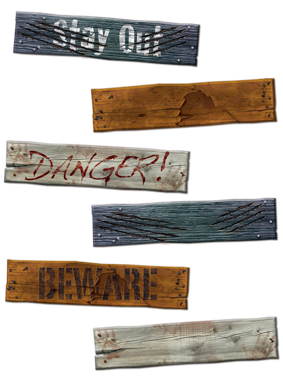 Set de 3 panneaux de décoration Halloween 90x21cm
