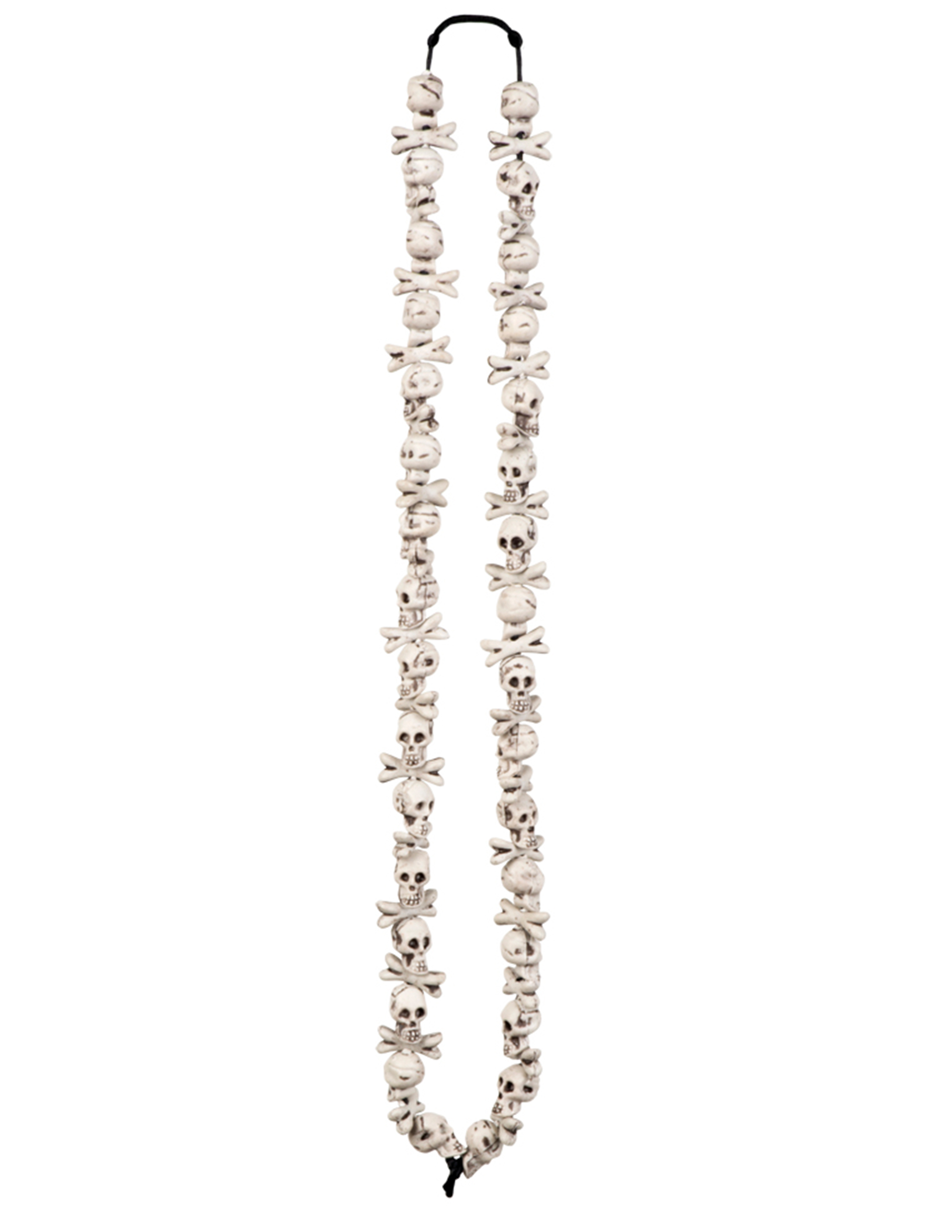 Collier têtes de mort blanches Halloween