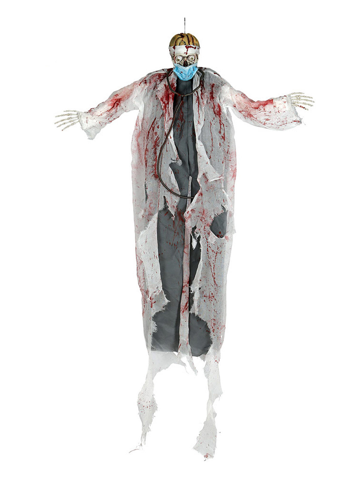 Décoration à suspendre lumineuse docteur zombie 180 cm Halloween