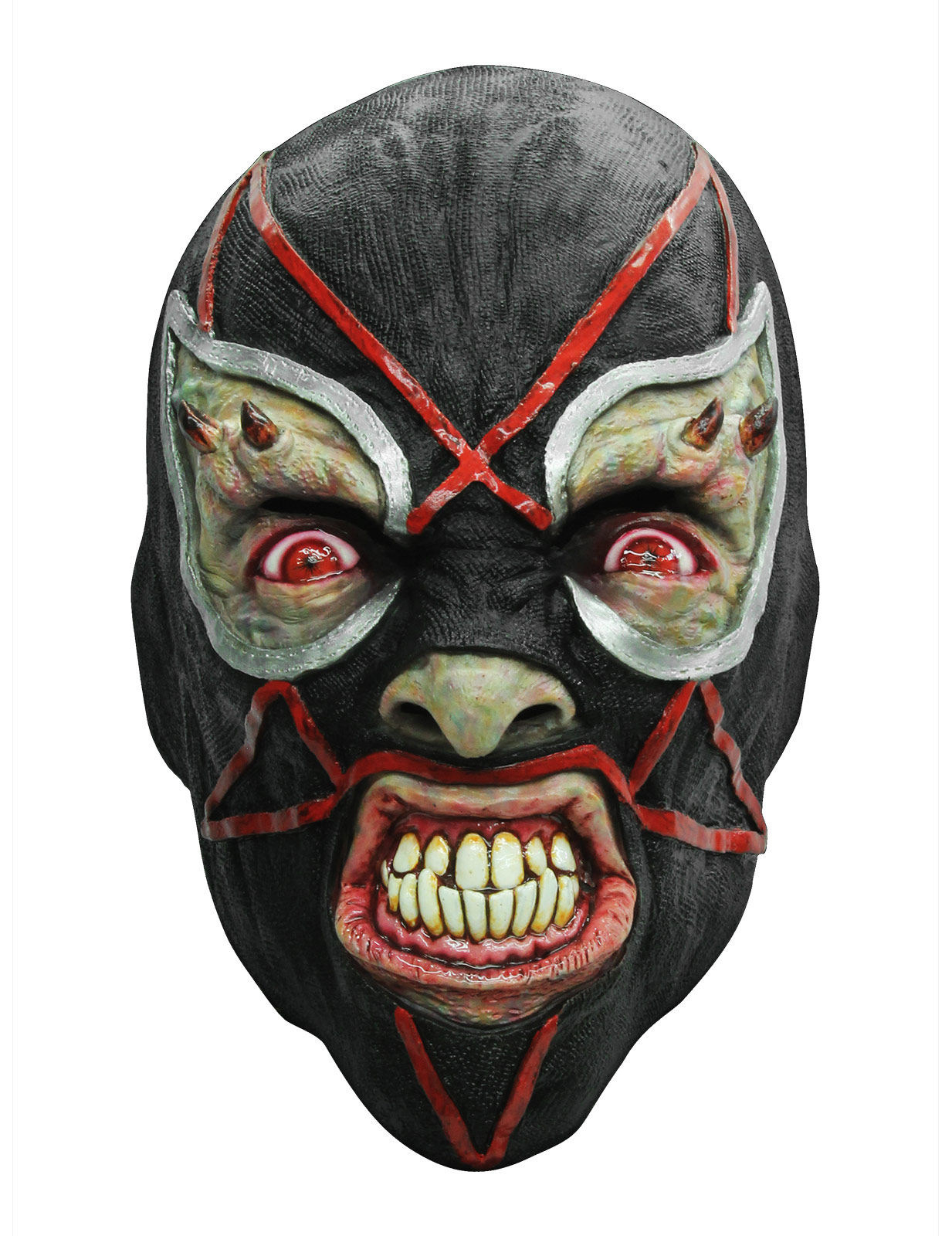 Masque latex catcheur démoniaque noir