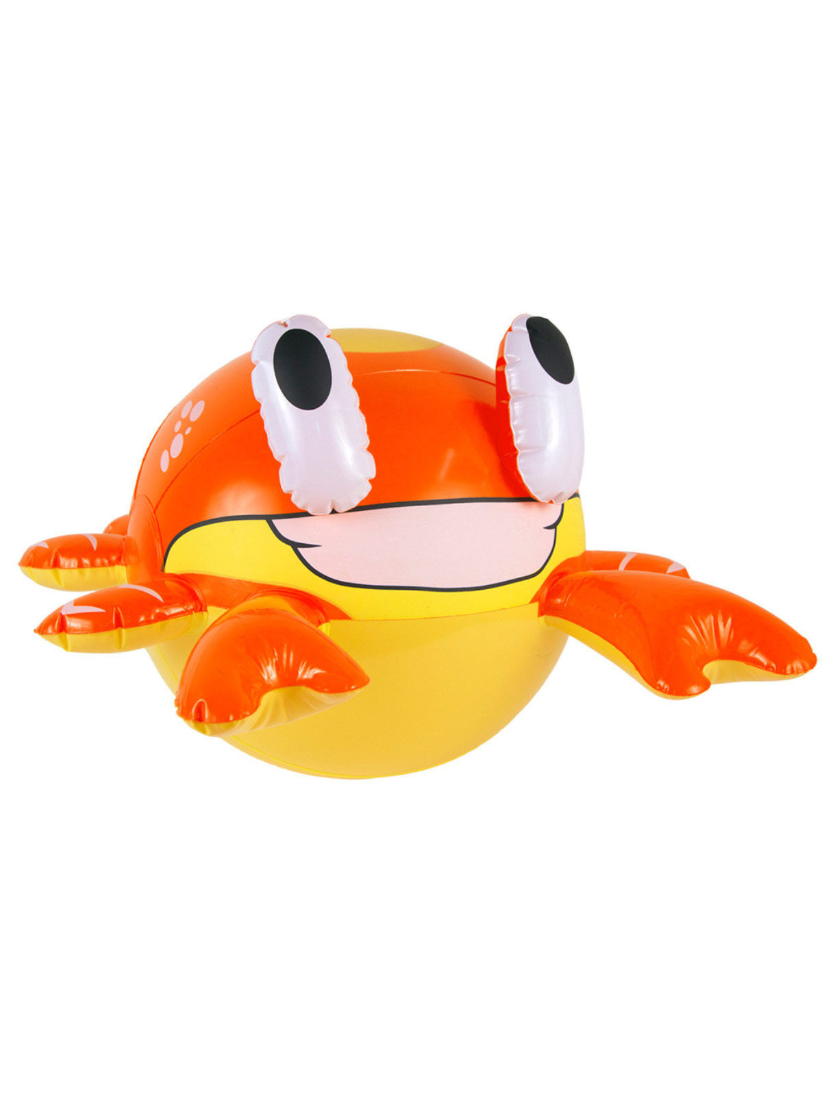 Crabe gonflable jaune et orange