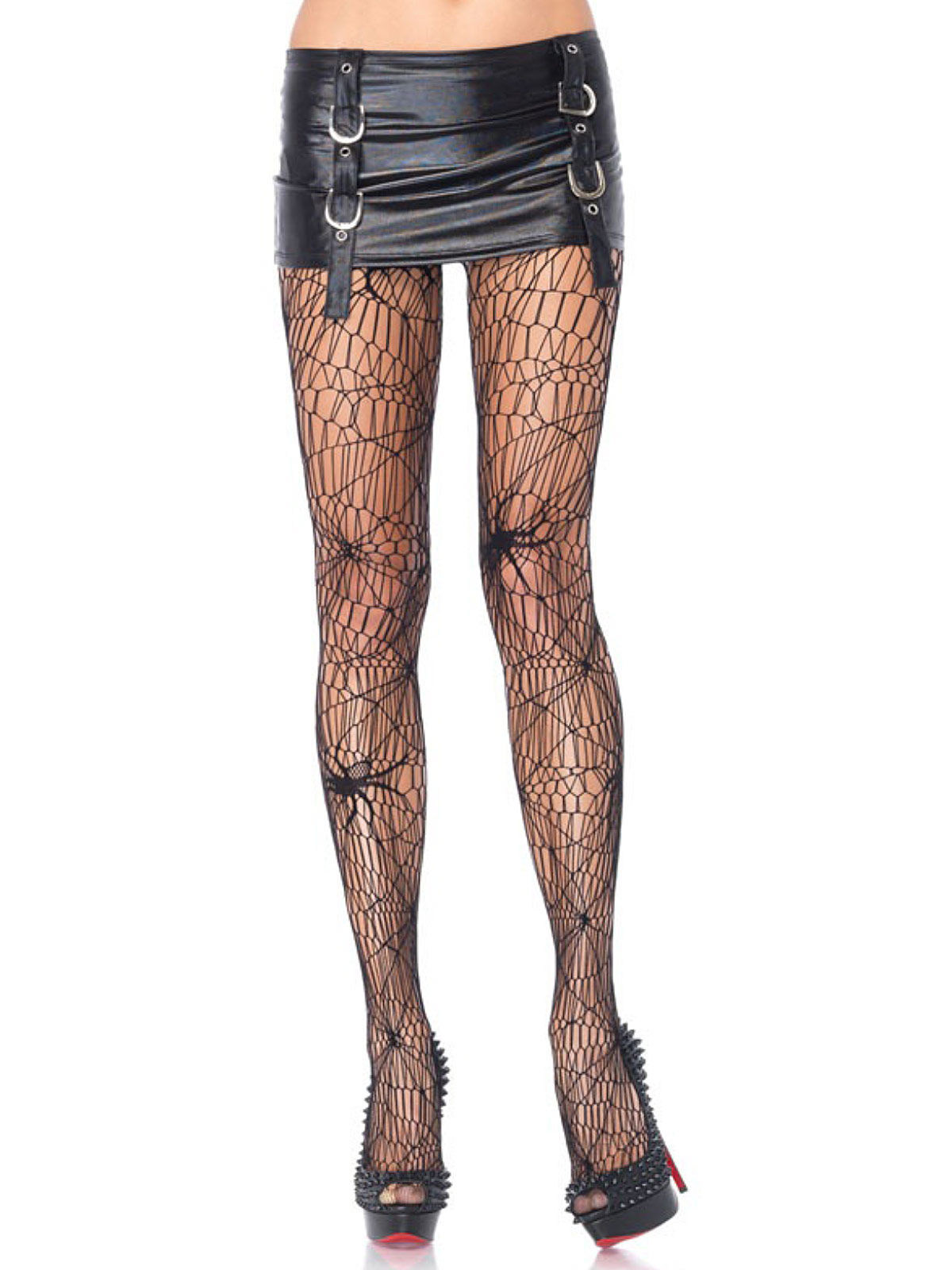 Collants noirs sorcière araignée femme