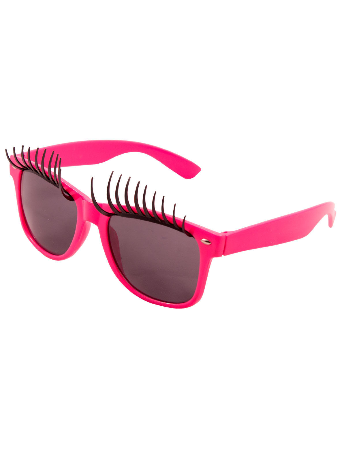 Lunettes roses avec faux cils femme