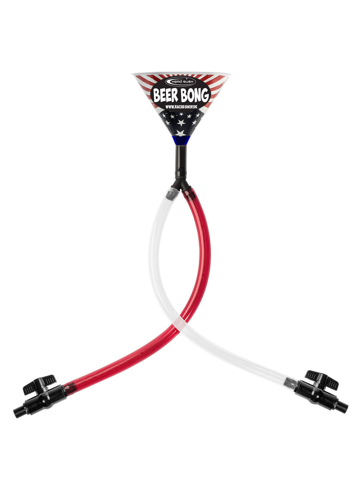 Entonnoir à bière double tête drapeau américain Headrush Beer bong®
