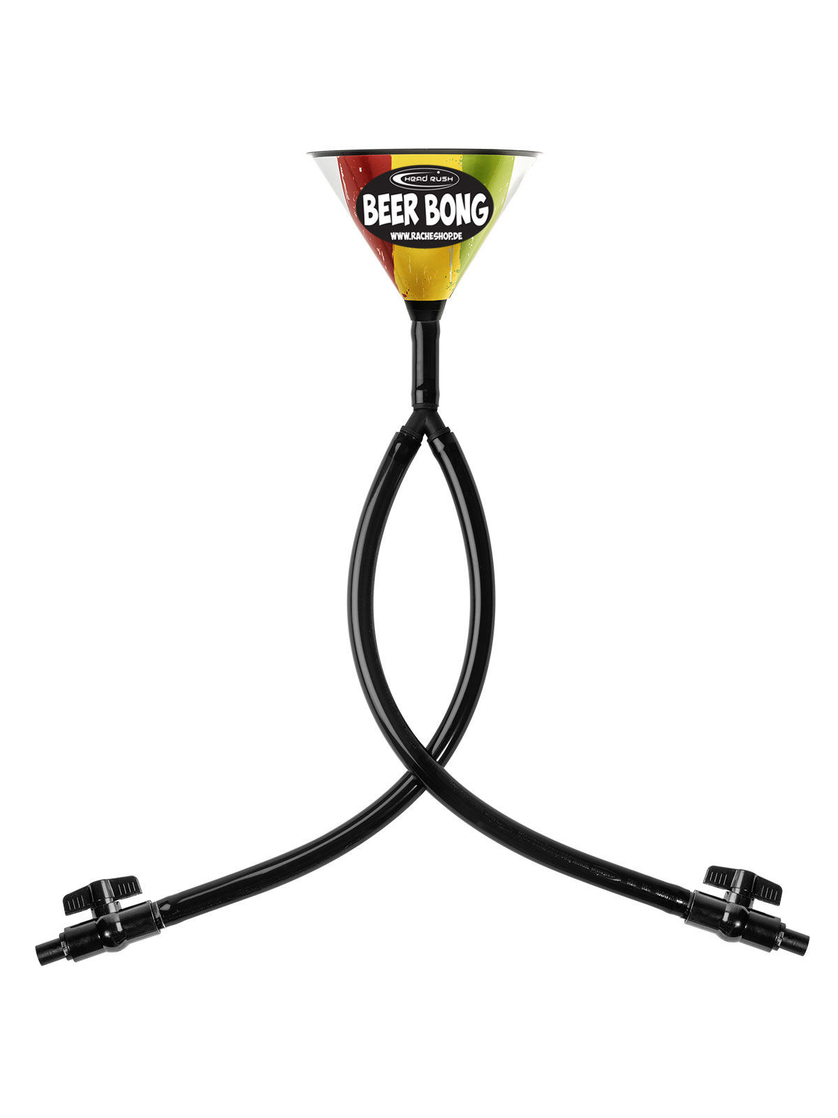 Entonnoir à bière double tête rasta Headrush Beer bong®