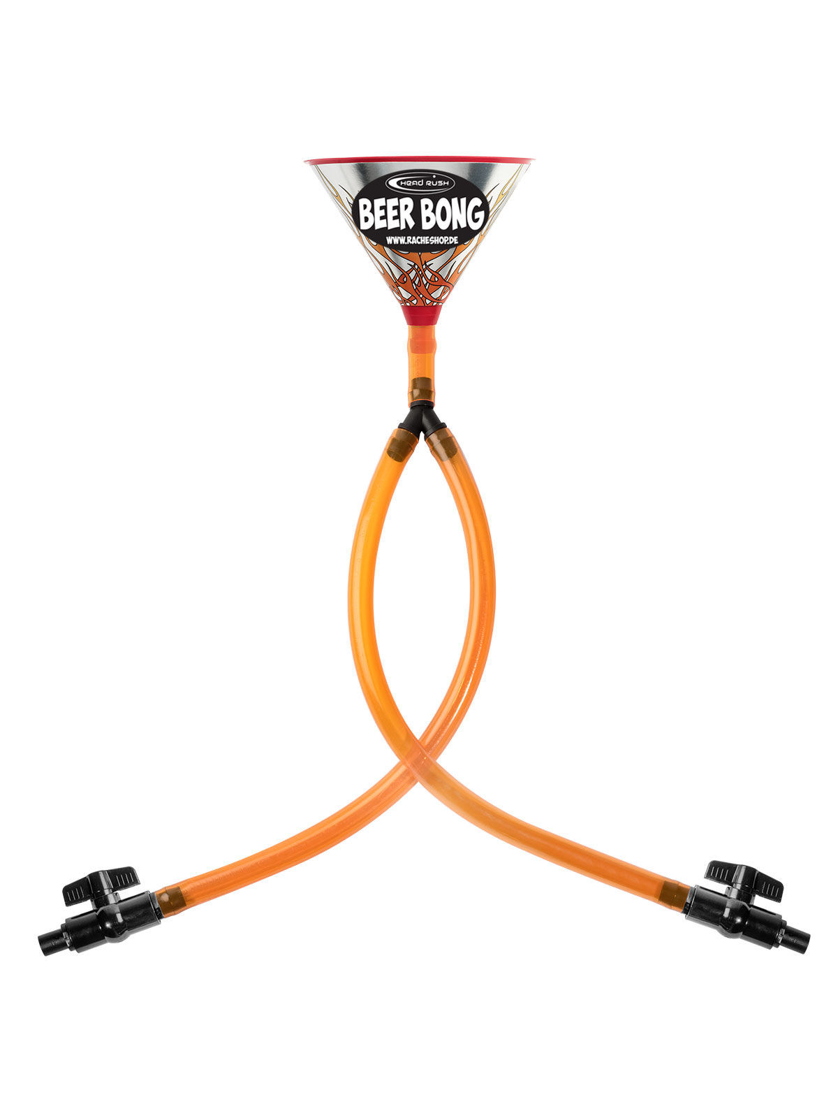 Entonnoir à bière double tête flammes 70 cm Headrush Beer bong®