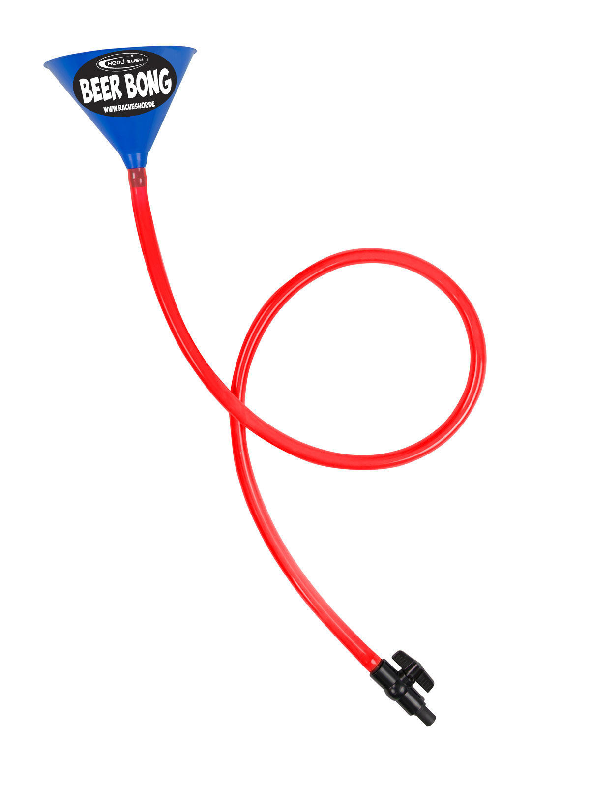 Entonnoir à bière coloré 183 cm avec valve Headrush Beer bong®