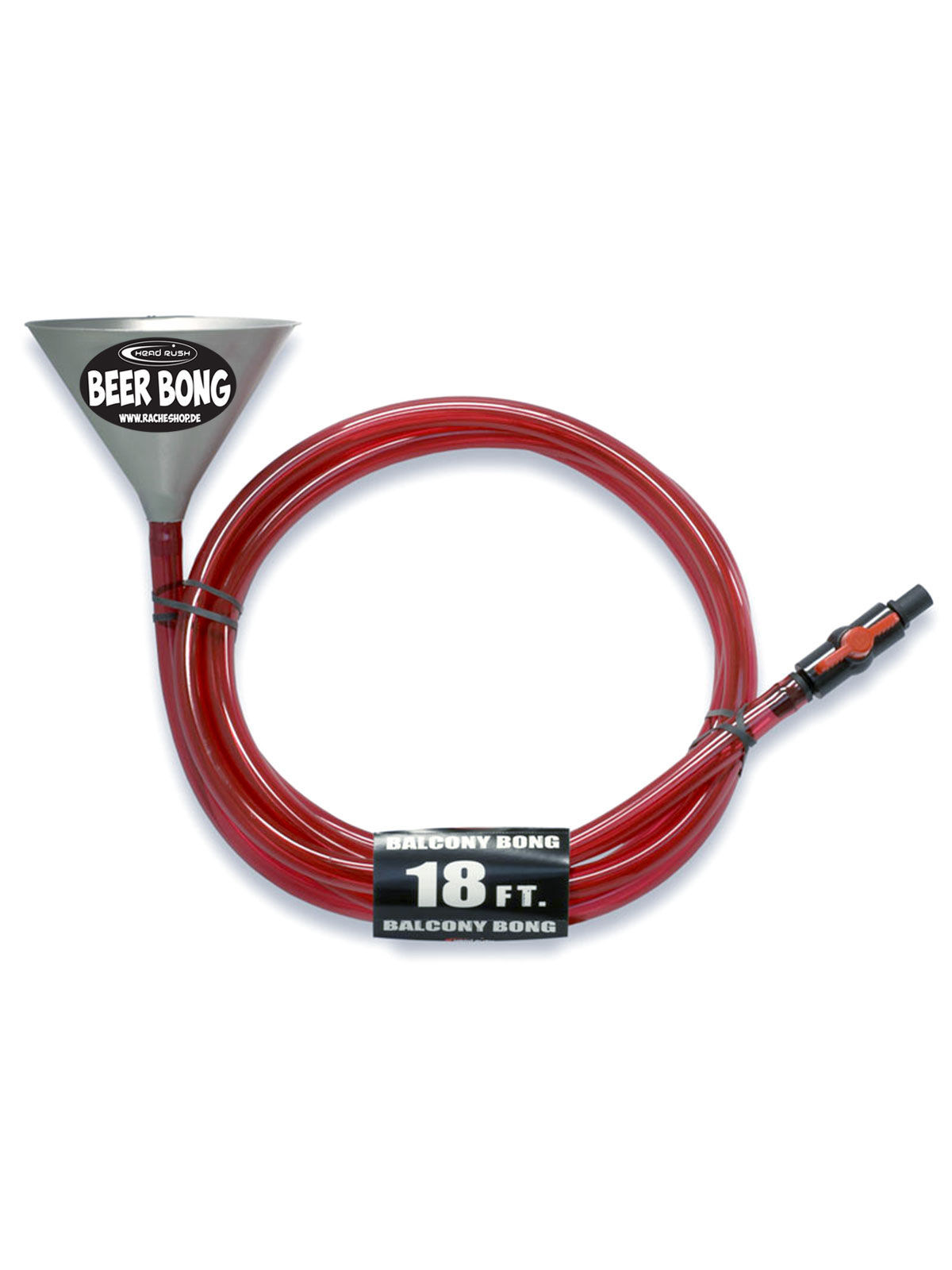 Entonnoir à bière rouge 550cm Headrush Beer bong®