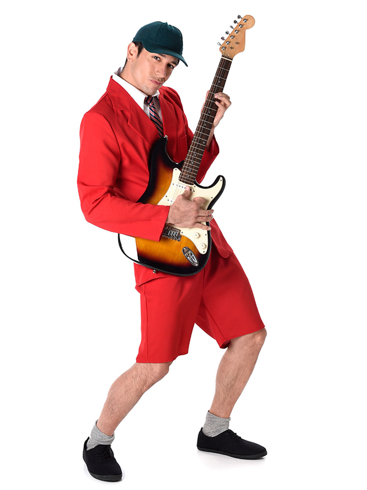 Déguisement vedette rock homme rouge