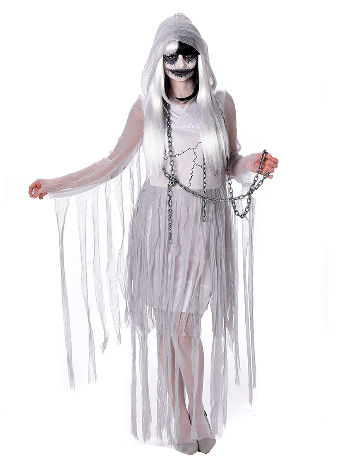 Déguisement de fantôme pour femme blanc Halloween