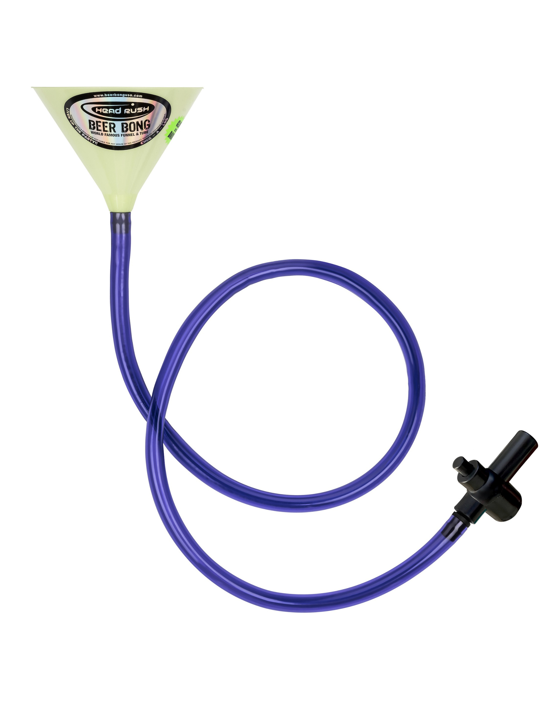 Entonnoir à bière phosphorescent 183 cm Headrush Beer bong®
