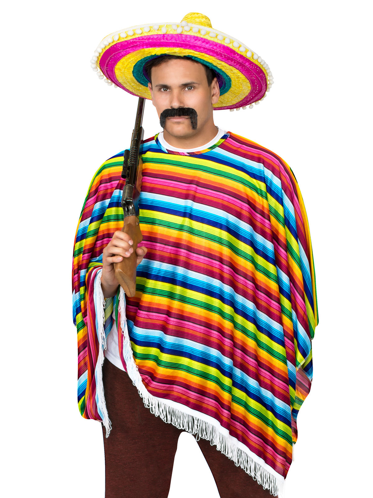 Déguisement mexicain multicolore adulte