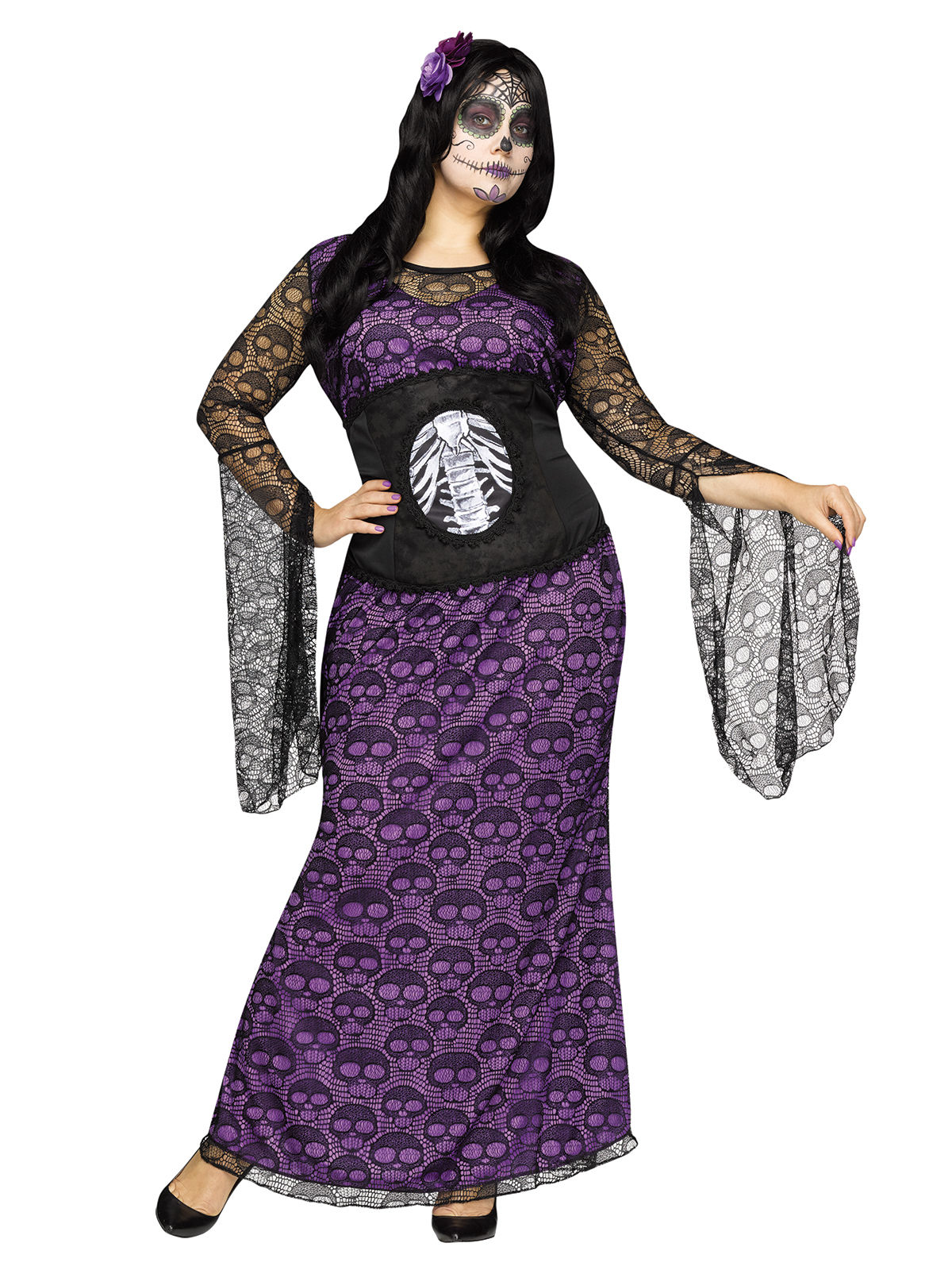 Déguisement Dia de los Muertos femme grande taille Halloween