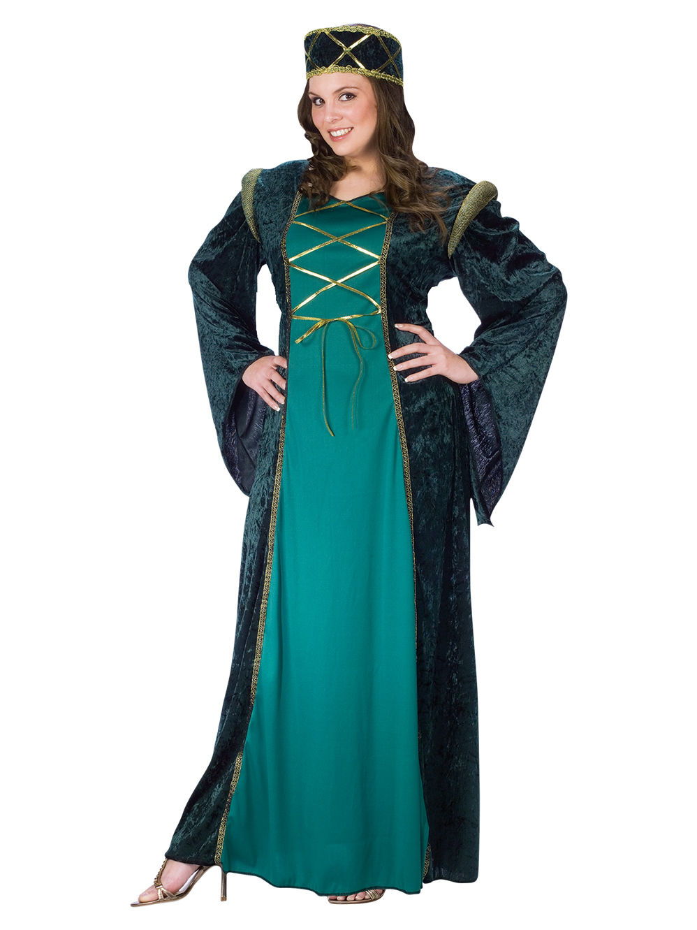 Déguisement dame médiévale femme vert
