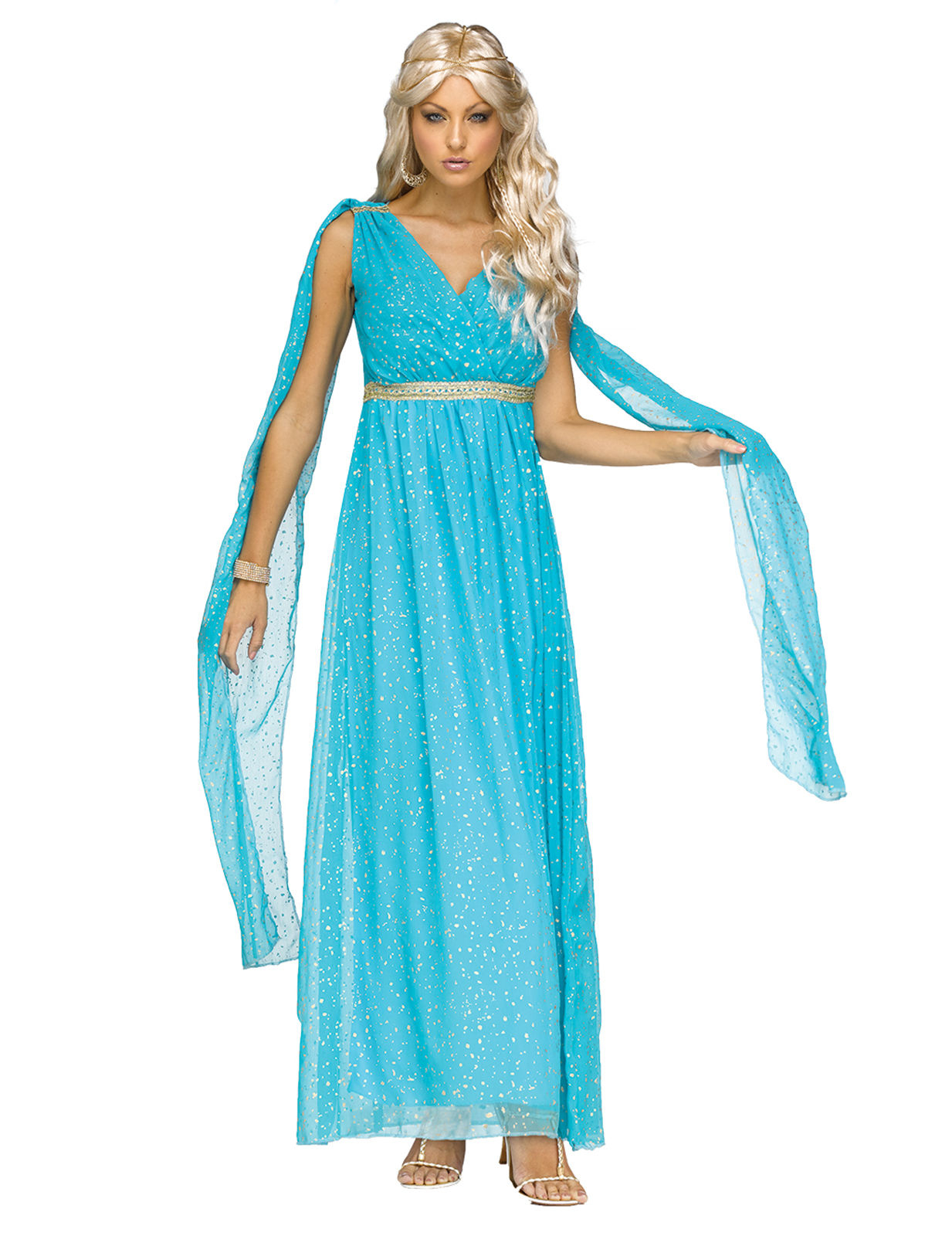 Déguisement déesse antique bleu femme