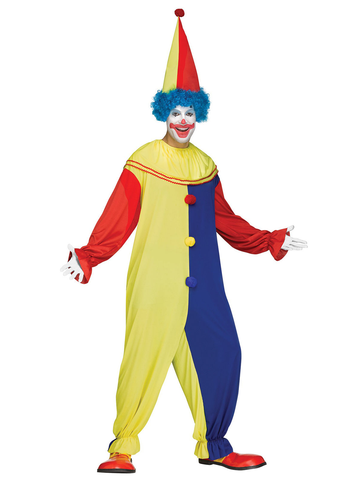 Déguisement clown homme jaune