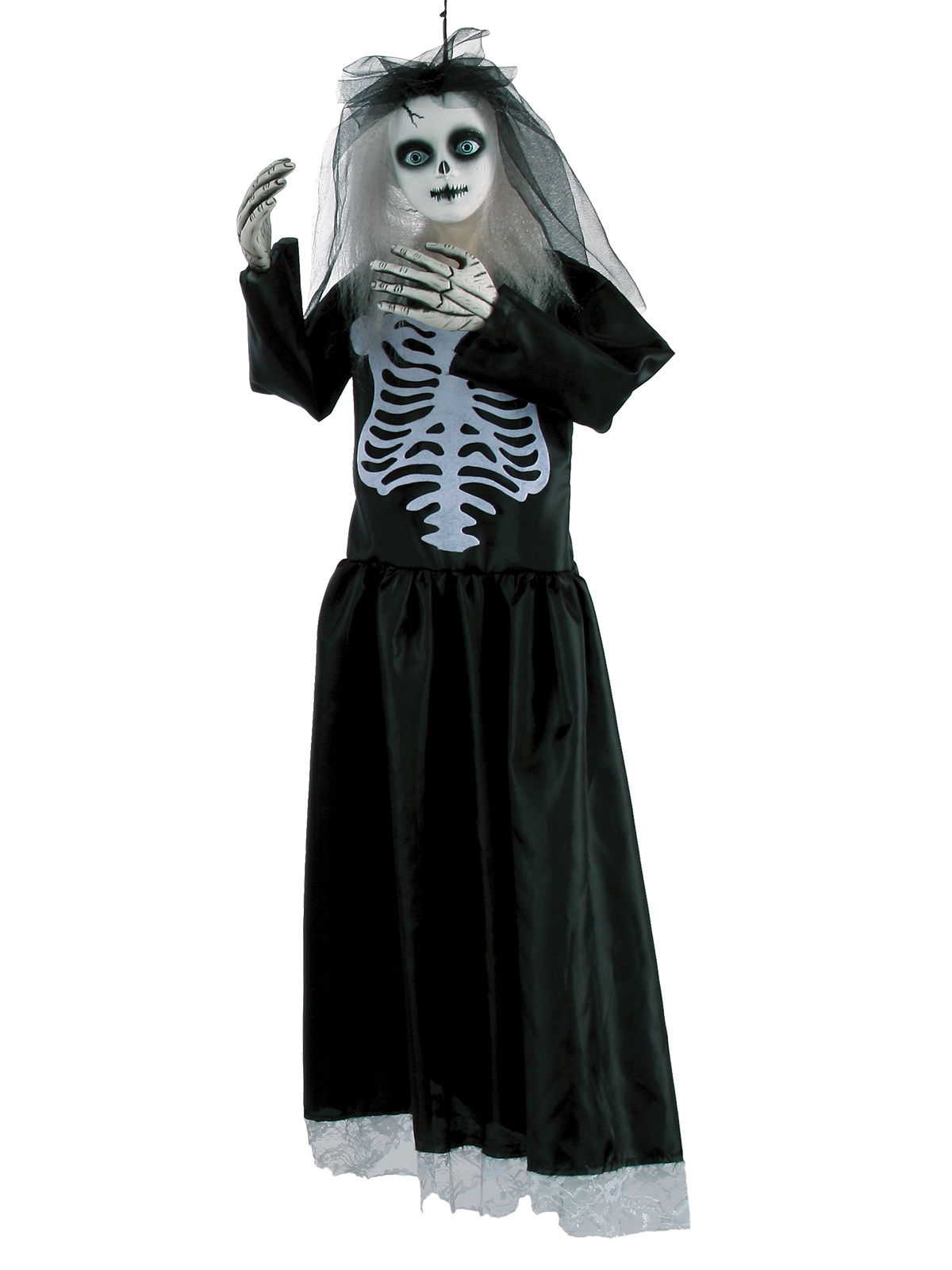 Poupée squelette veuve Halloween 91cm noir