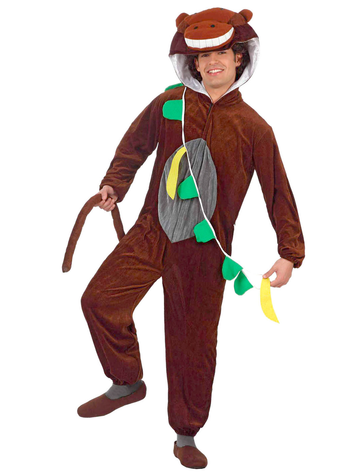 Déguisement de singe rigolo marron