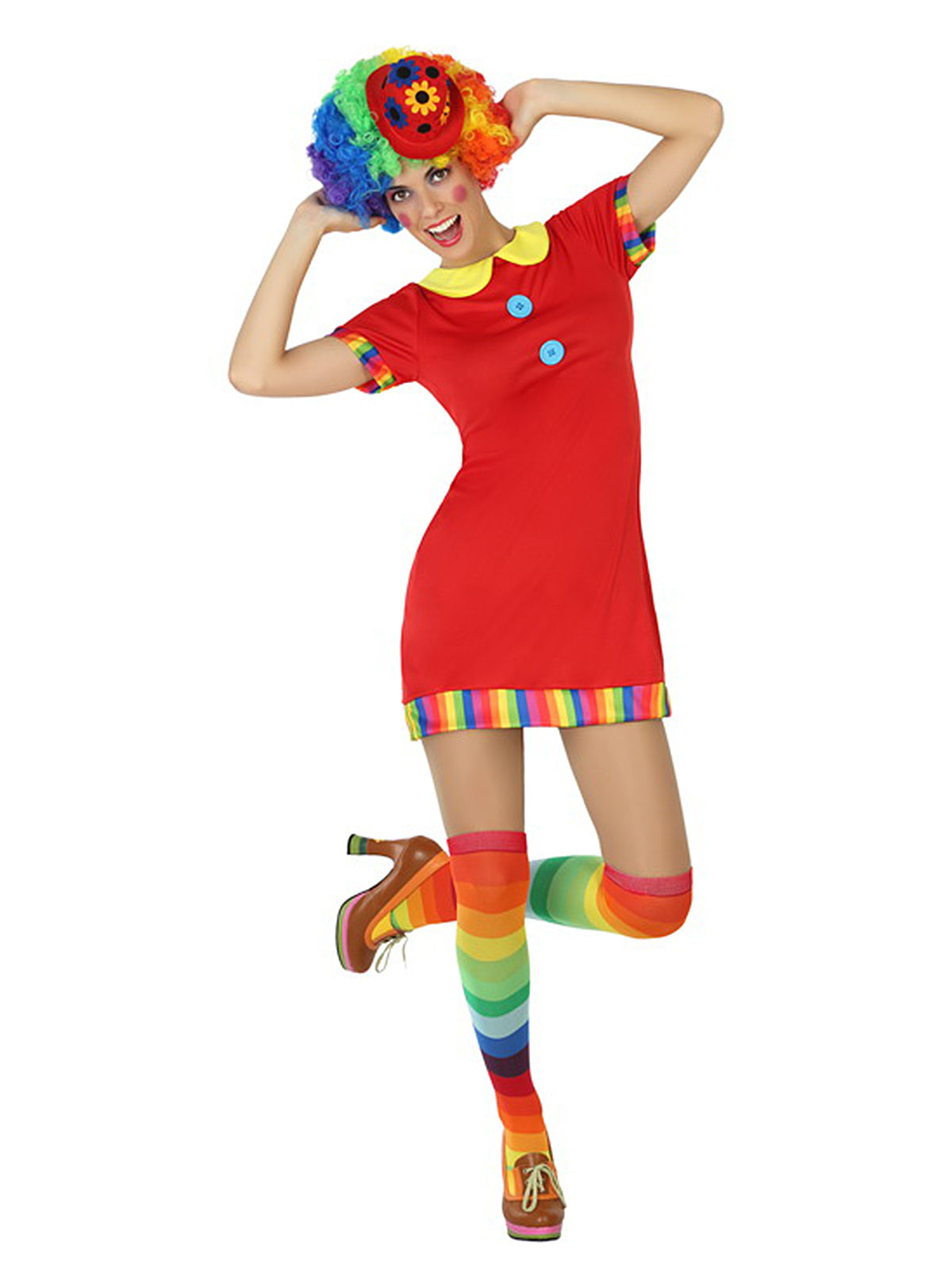 Déguisement clown adorable cirque femme rouge