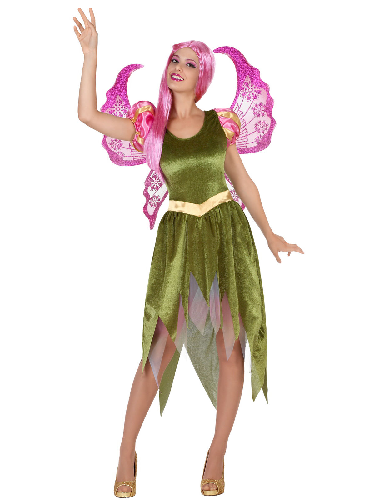 Déguisement elfe vert femme