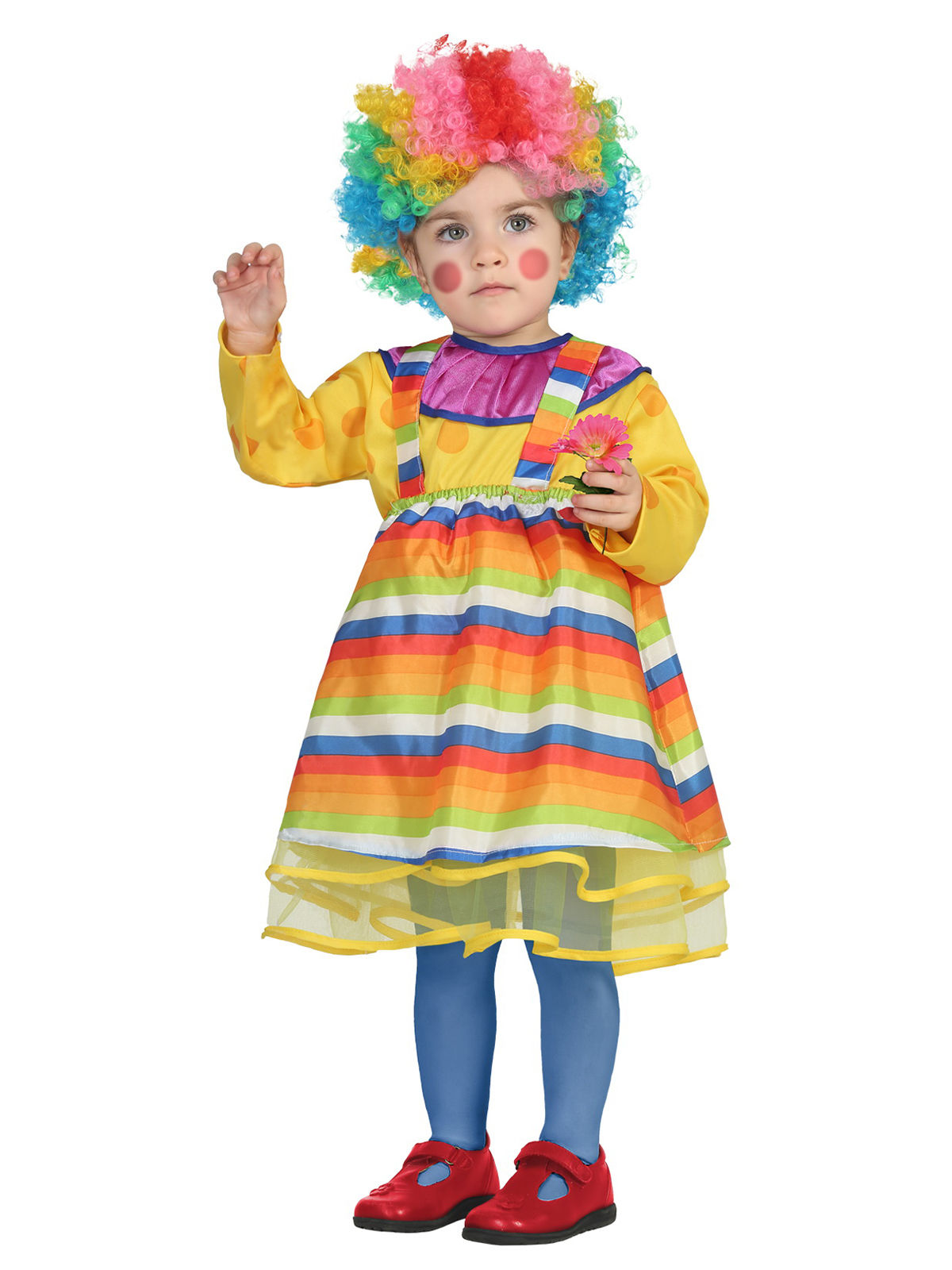 Déguisement clown multicolore bébé