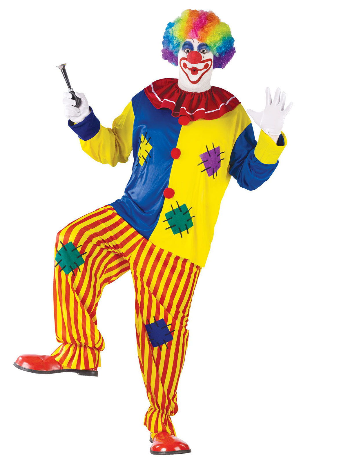 Déguisement clown pour homme multicolore grande taille