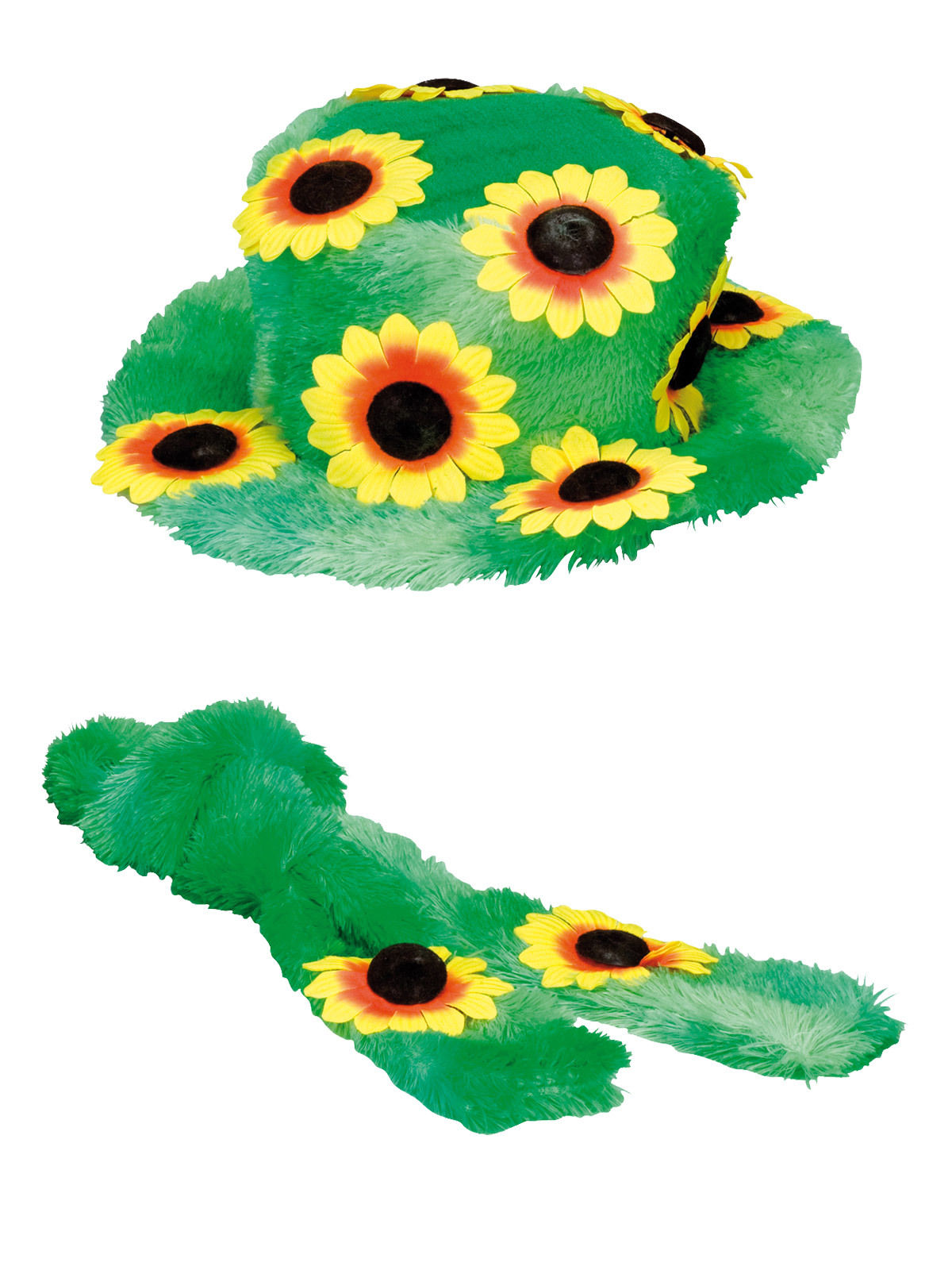 Chapeau et foulard à fleurs hippie adulte