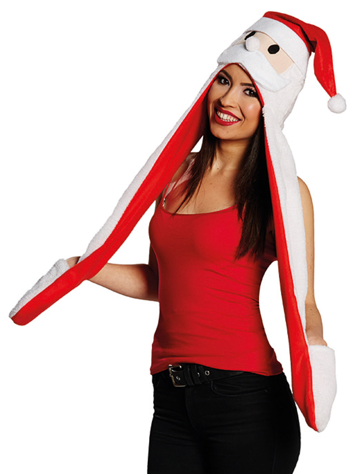 Bonnet père Noël avec écharpe et mitaines adulte