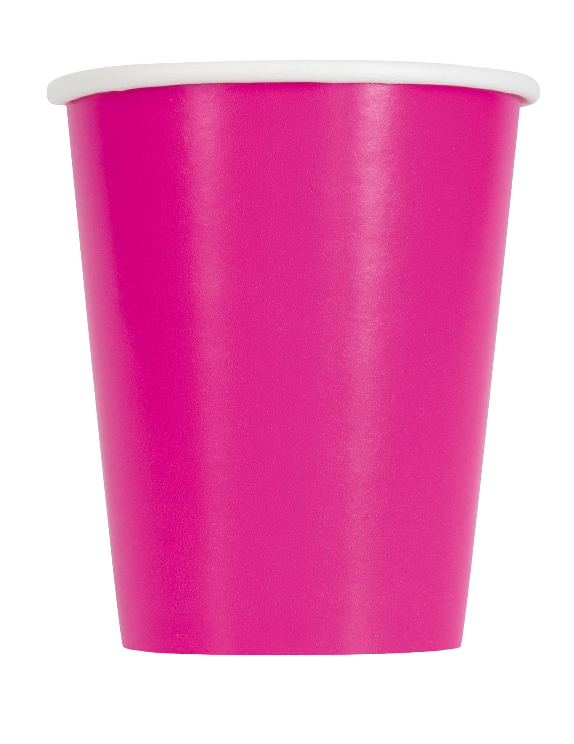 14 Gobelets en carton rose fuchsia 270 ml