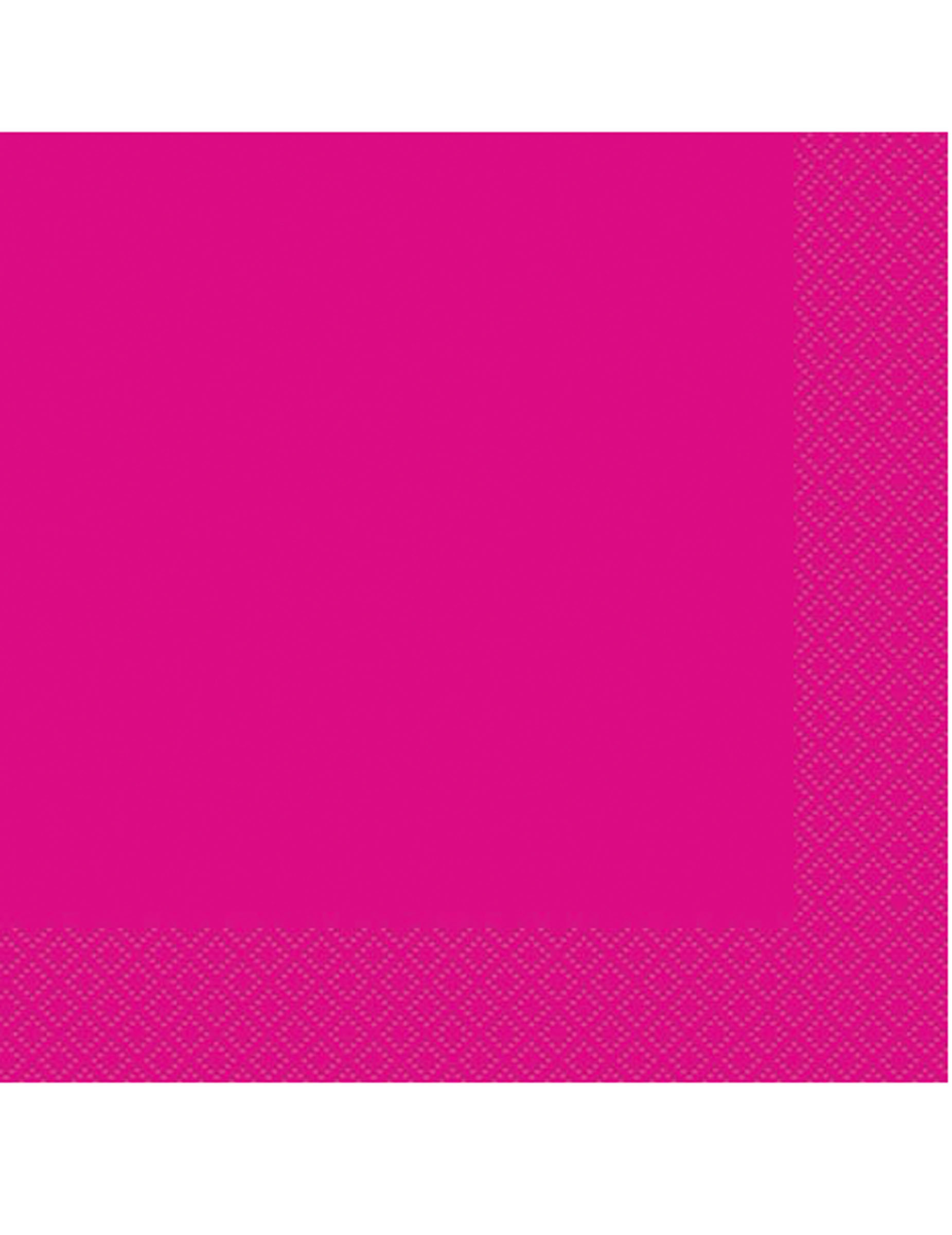 20 Serviettes en papier rose fuchsia 33 x 33 cm