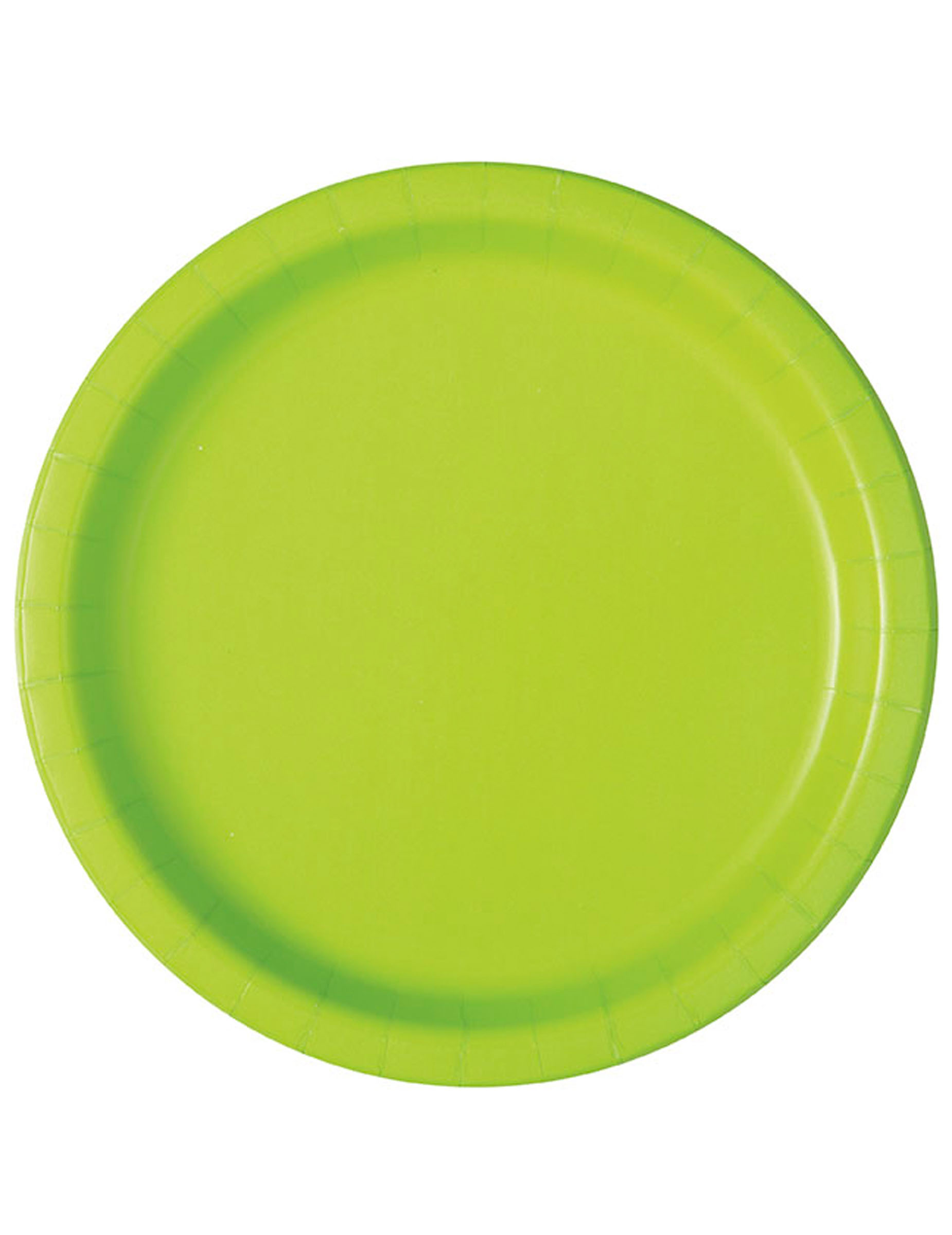 16 Assiettes en carton vert pomme 23 cm