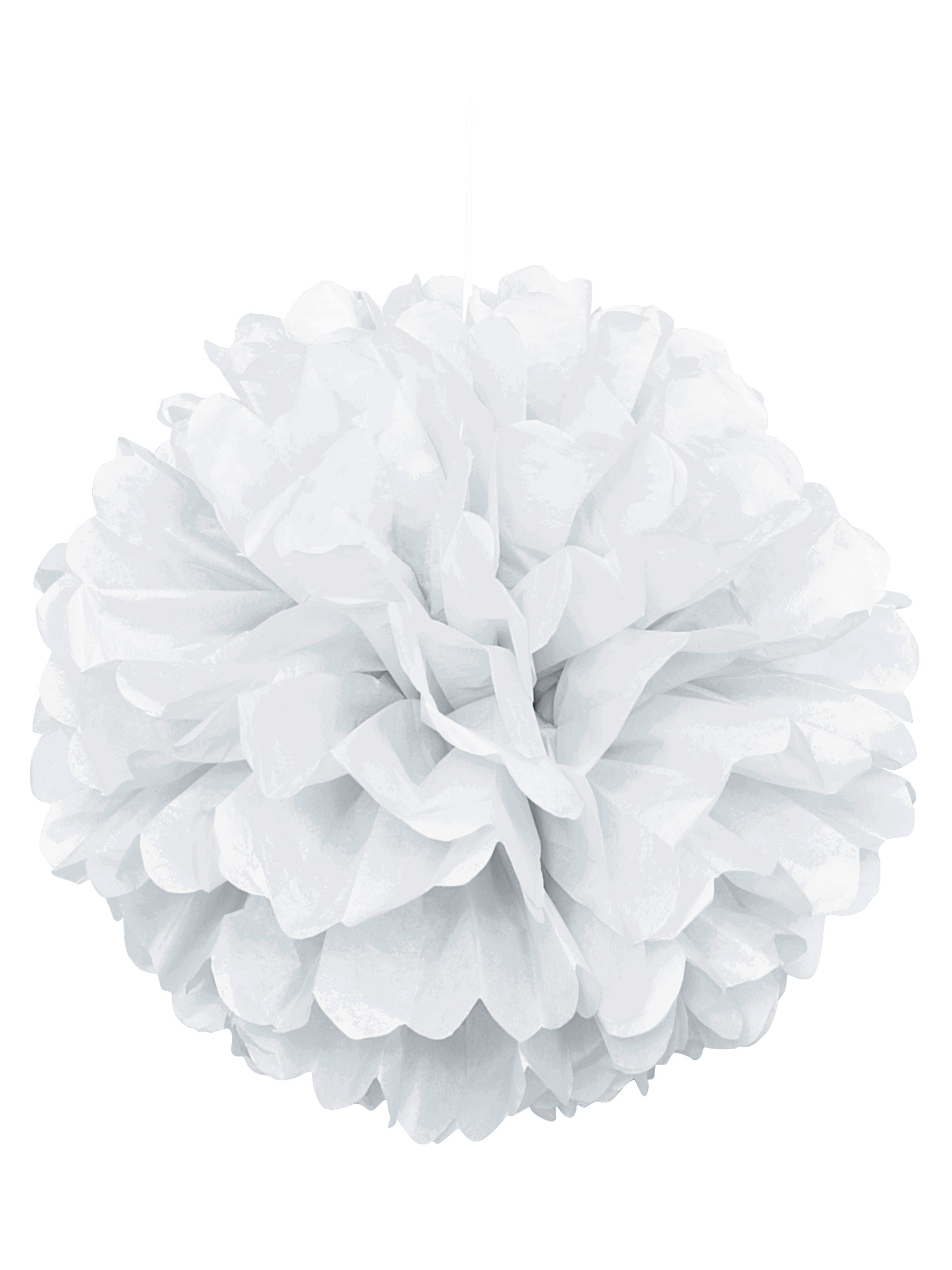 Pompon blanc en papier 40 cm