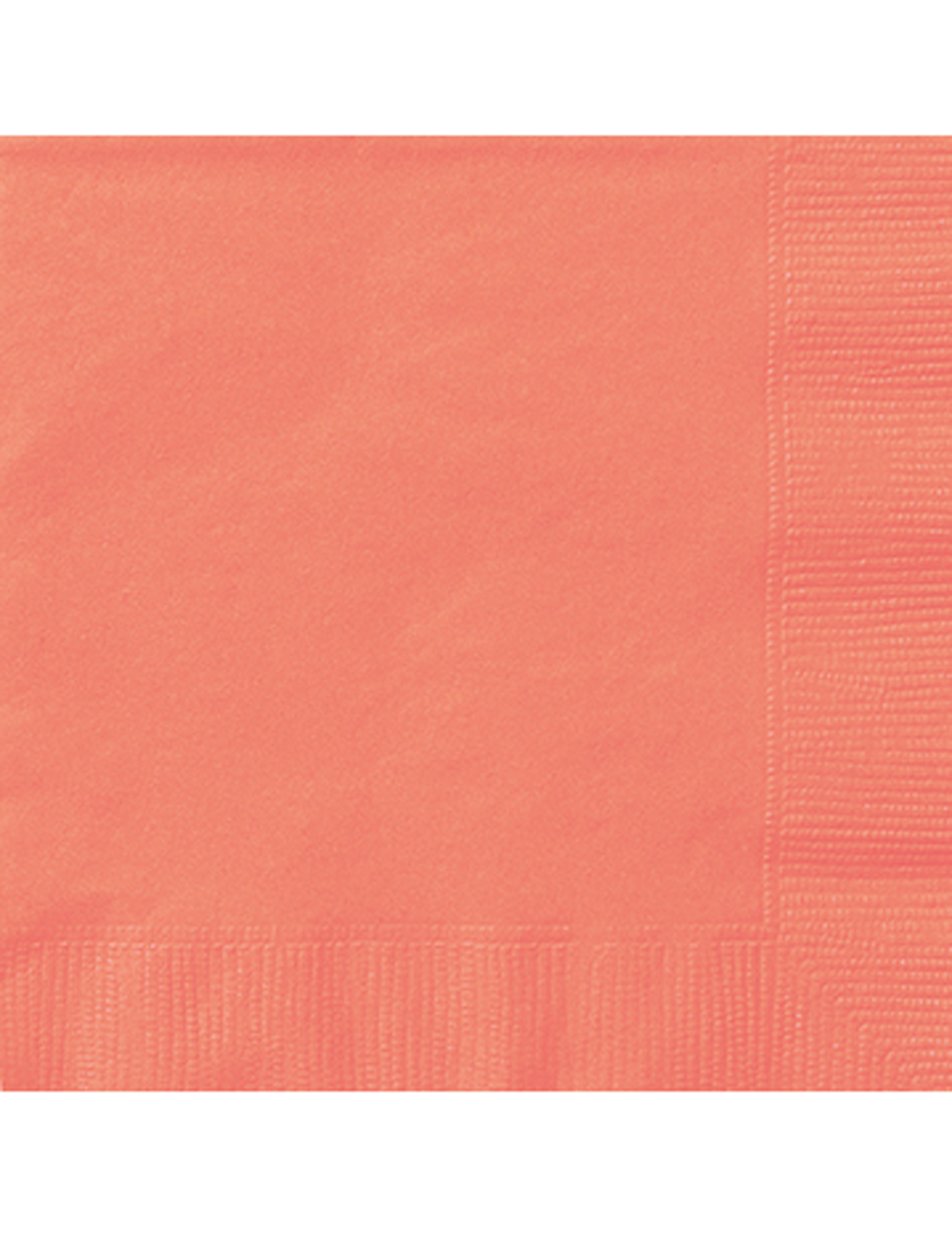 20 Serviettes en papier corail 33 x 33 cm