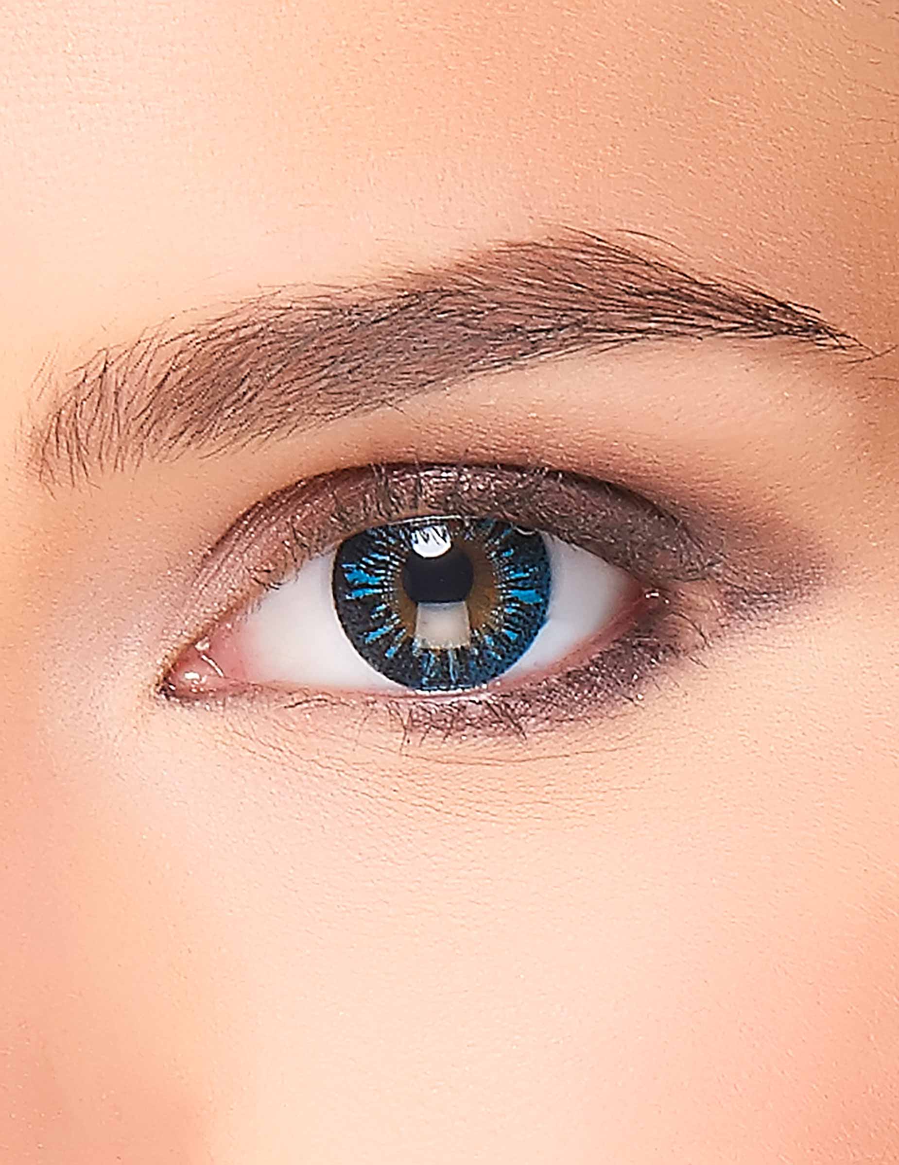 Lentilles fantaisie feu bleu adulte