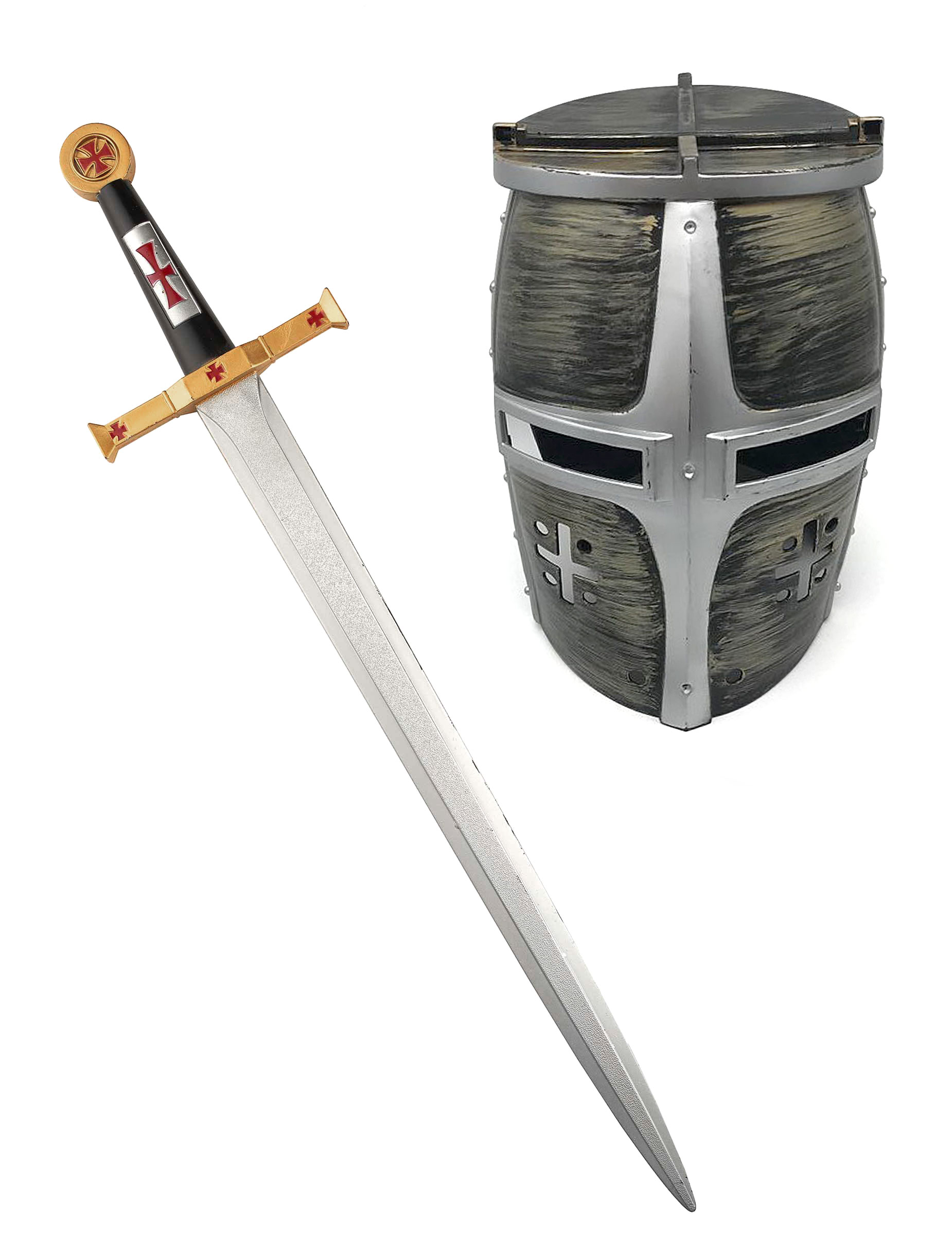 Epée et casque chevalier guerrier enfant
