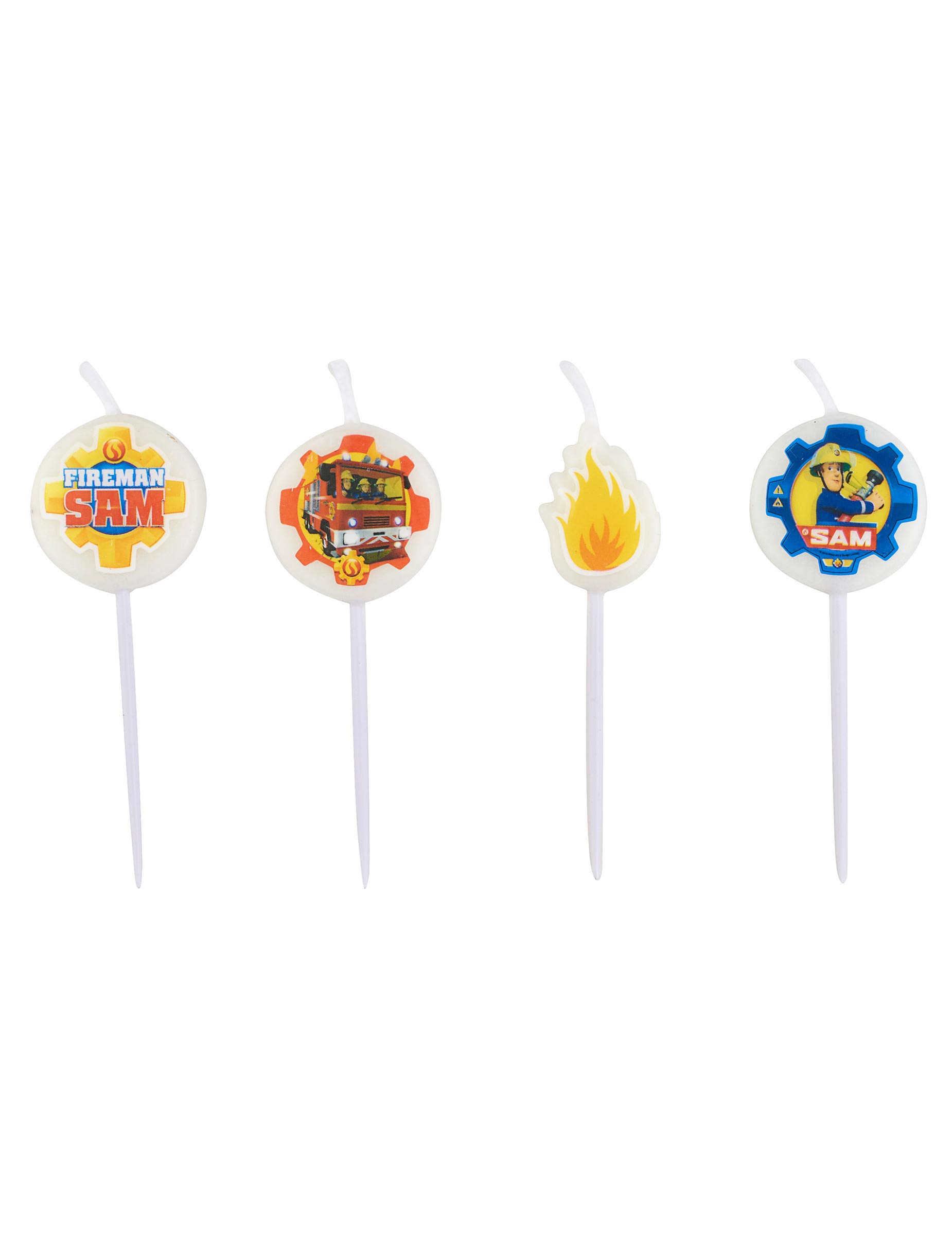 4 petites bougies Sam le Pompier
