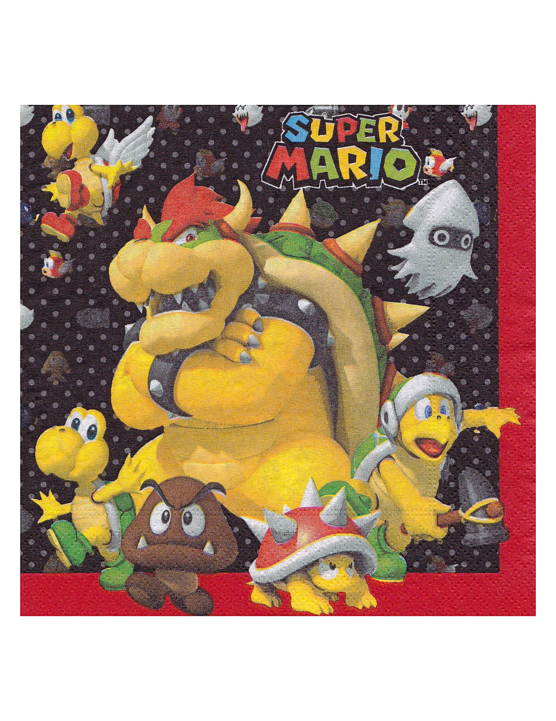 20 Serviettes en papier Super Mario 33 x 33 cm