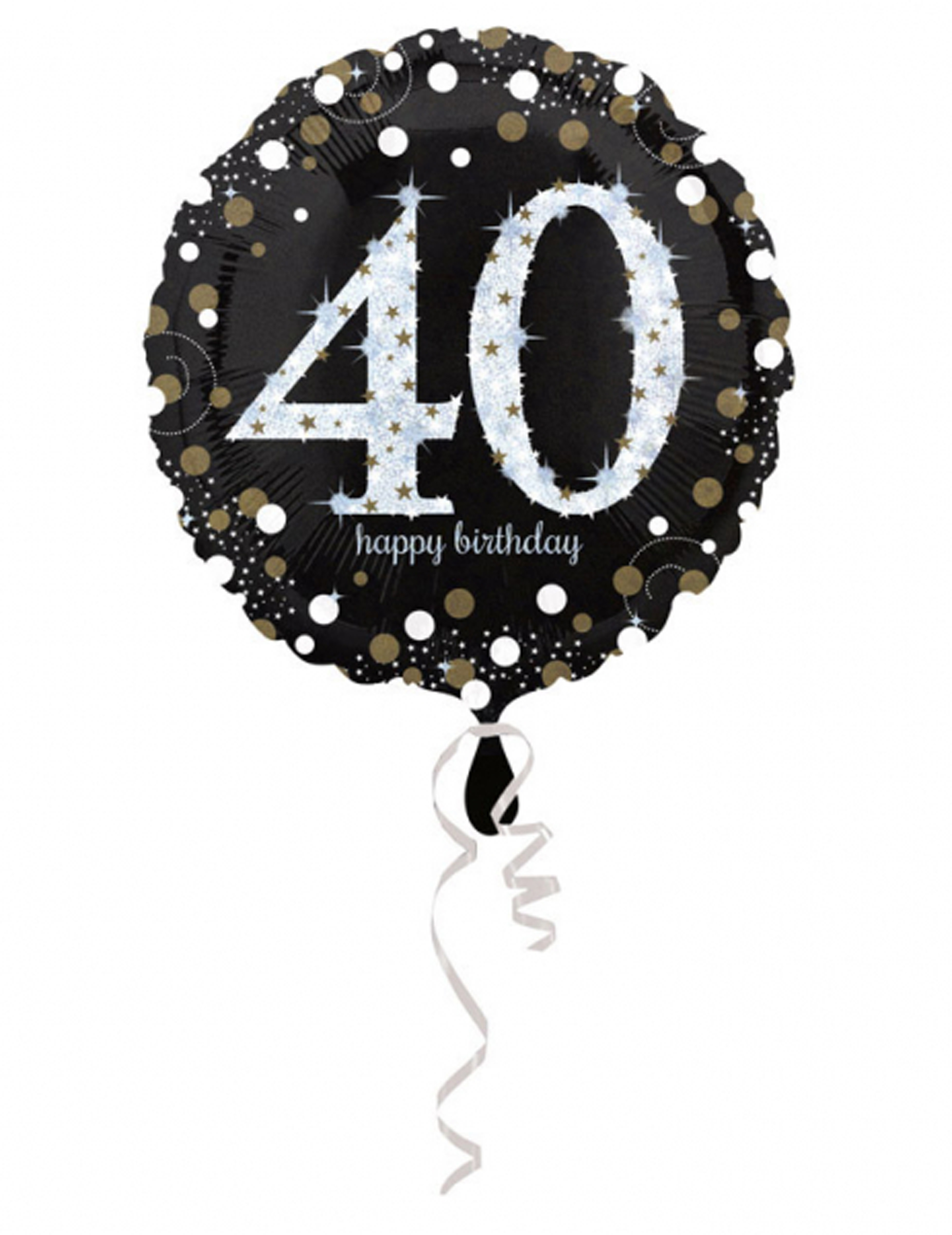 Ballon Aluminium Happy Birthday scintillant 40 - 43 cm