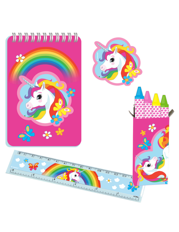 Set Papeterie 20 pièces Licorne