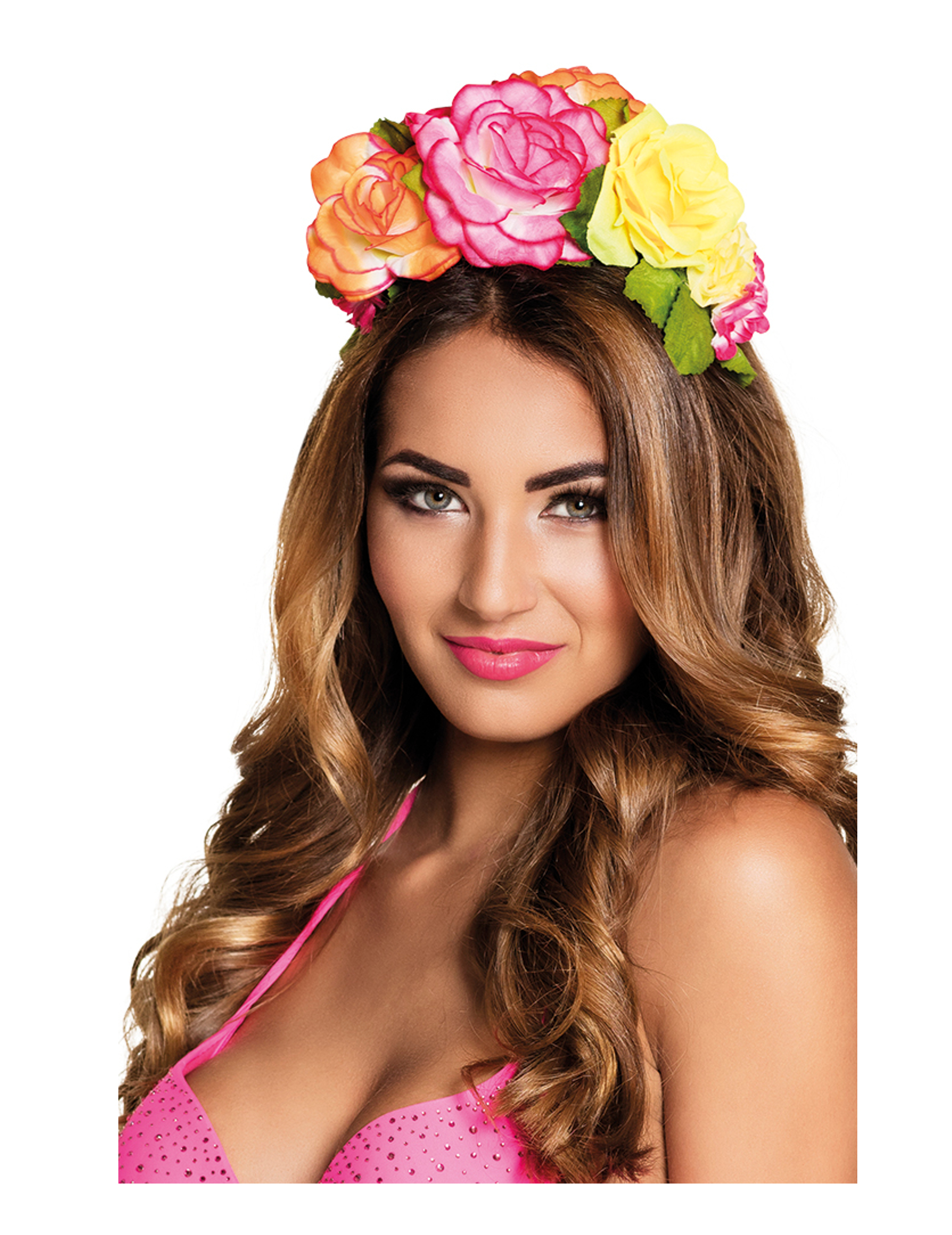 Serre-tête fleurs colorées femme
