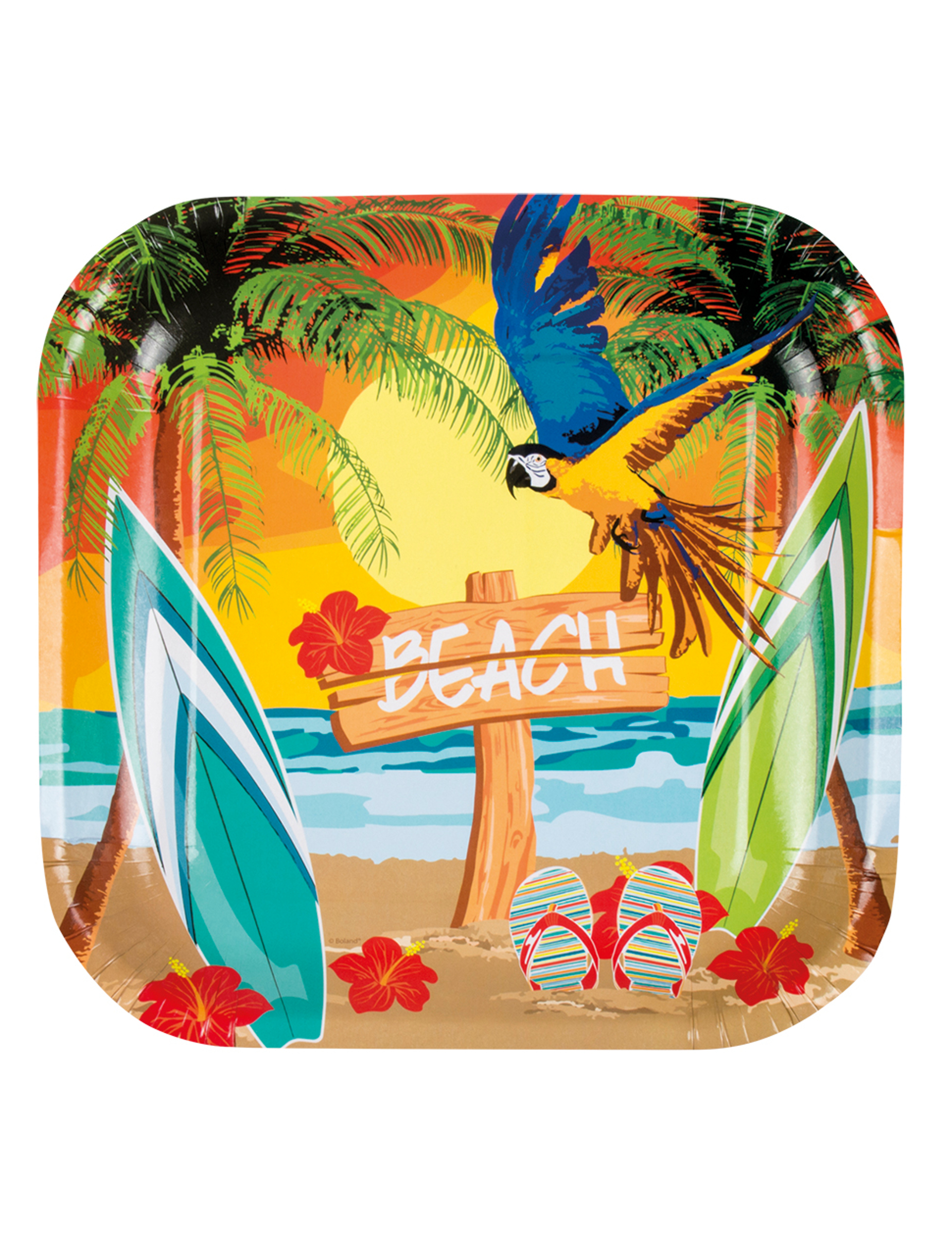 6 Assiettes Beach party 23 cm