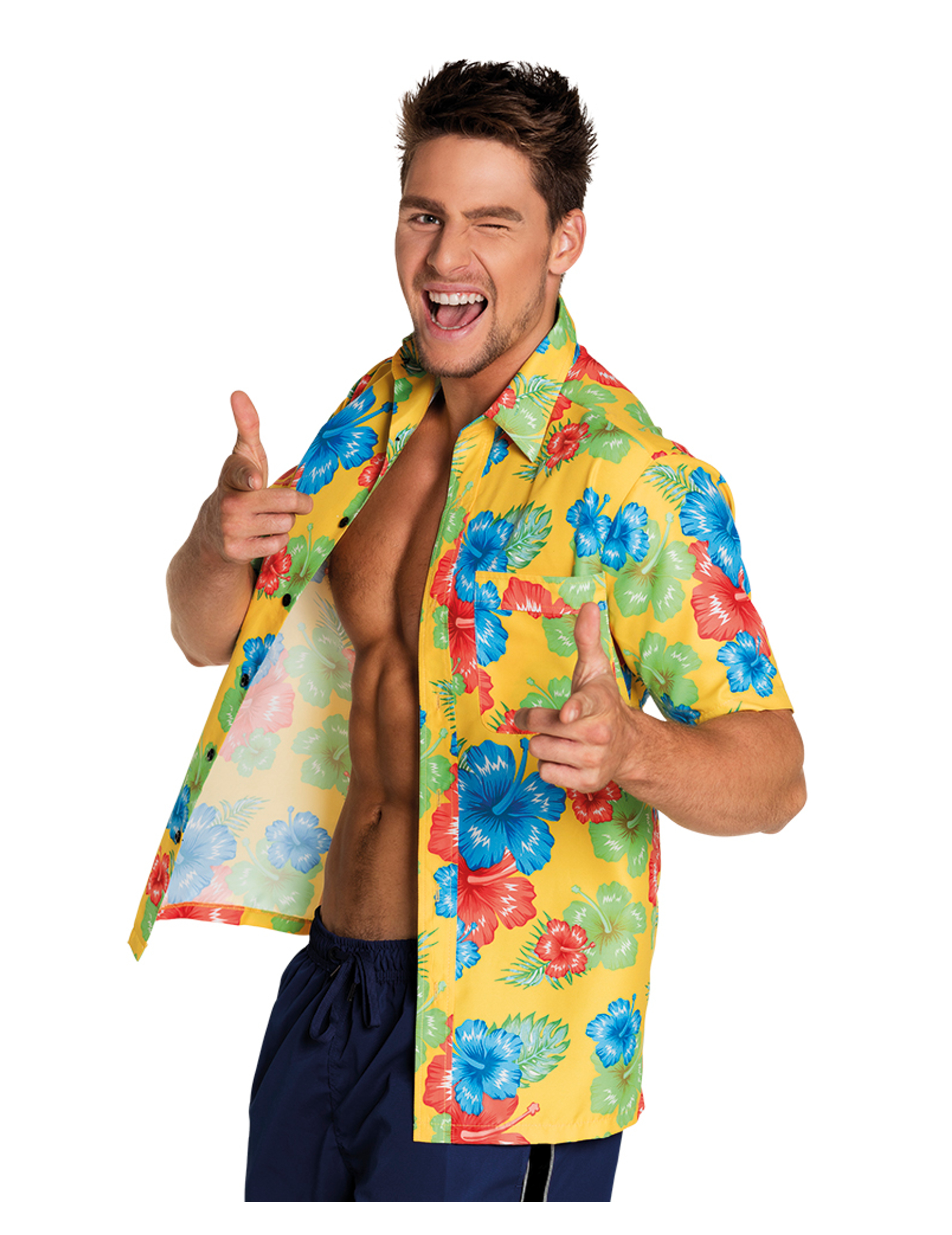 Chemise hibiscus Hawaï adulte
