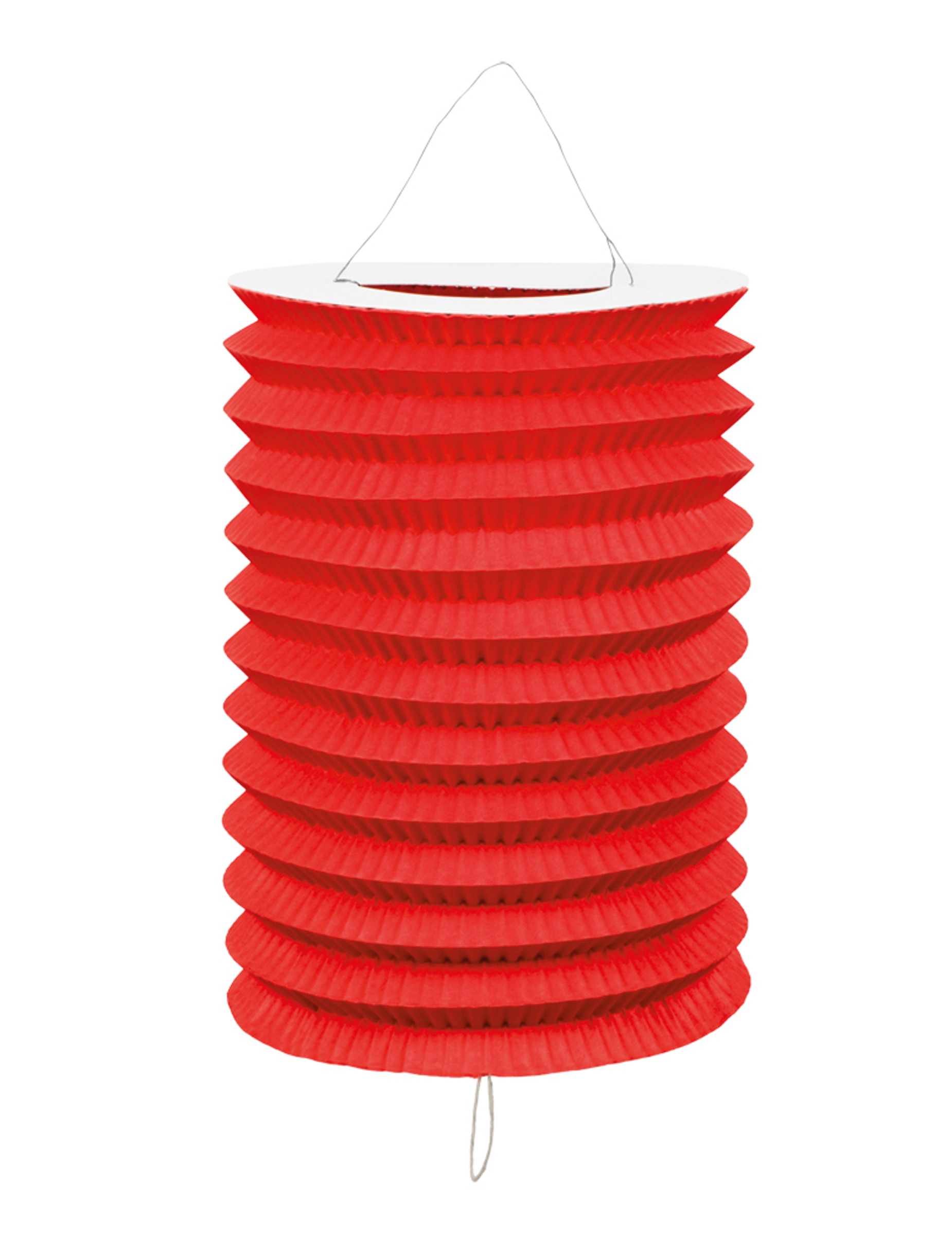 12 Lampions rouges en papier 20 cm