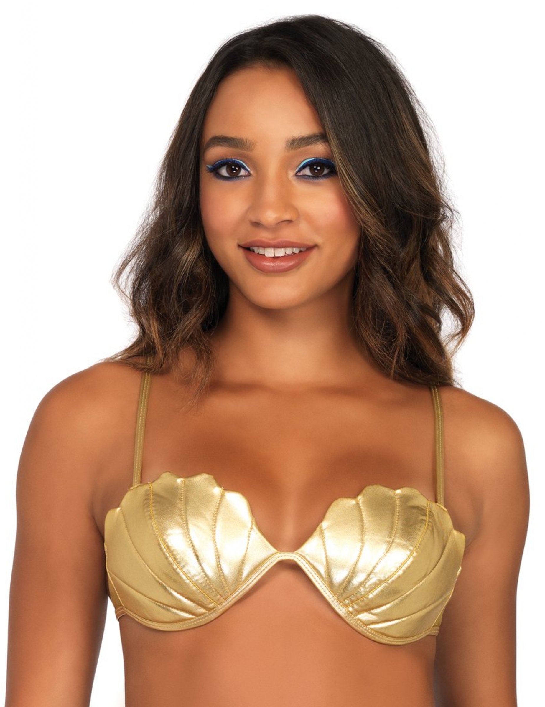 Soutien gorge coquillage doré femme