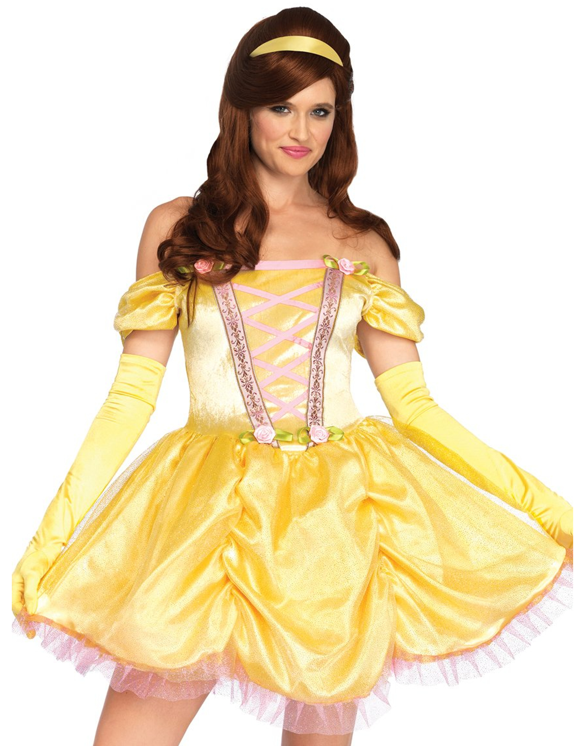Déguisement princesse enchantée jaune femme