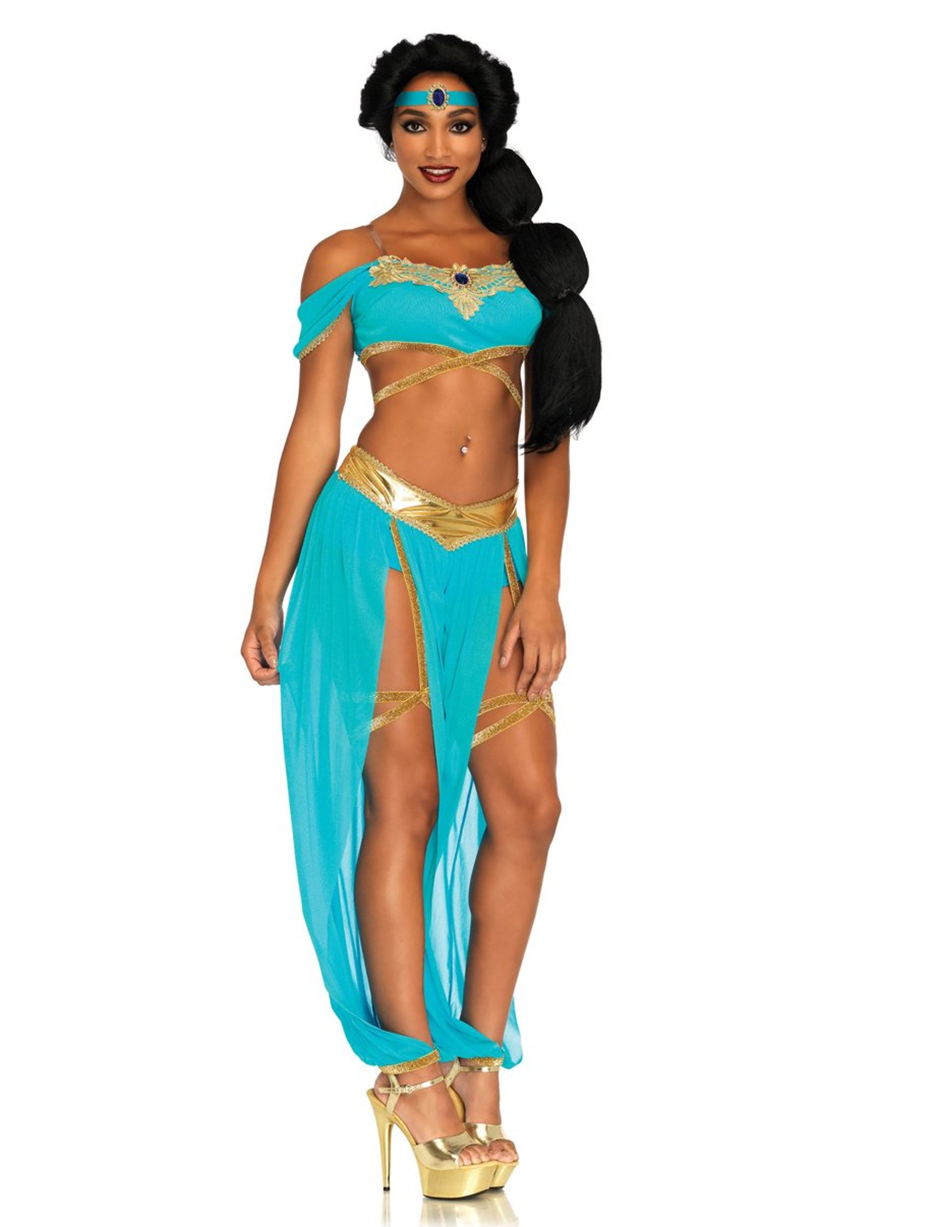 Déguisement princesse rêveuse bleue sexy femme