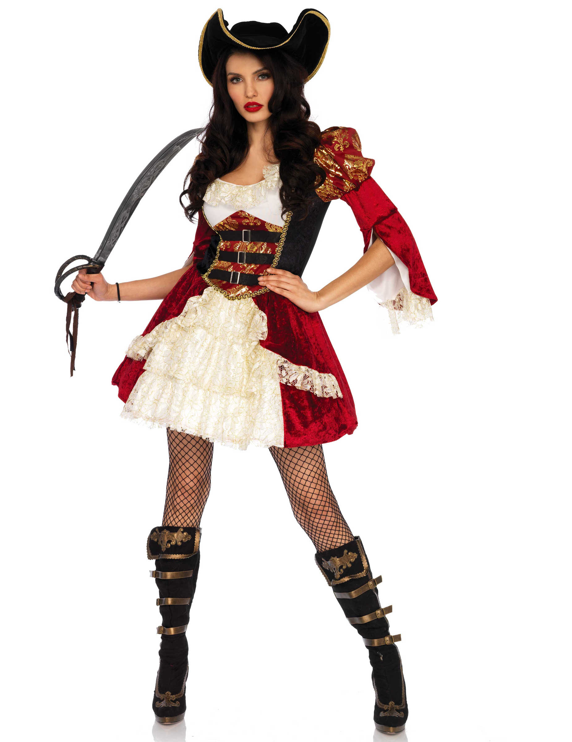 Déguisement pirate rouge sexy femme