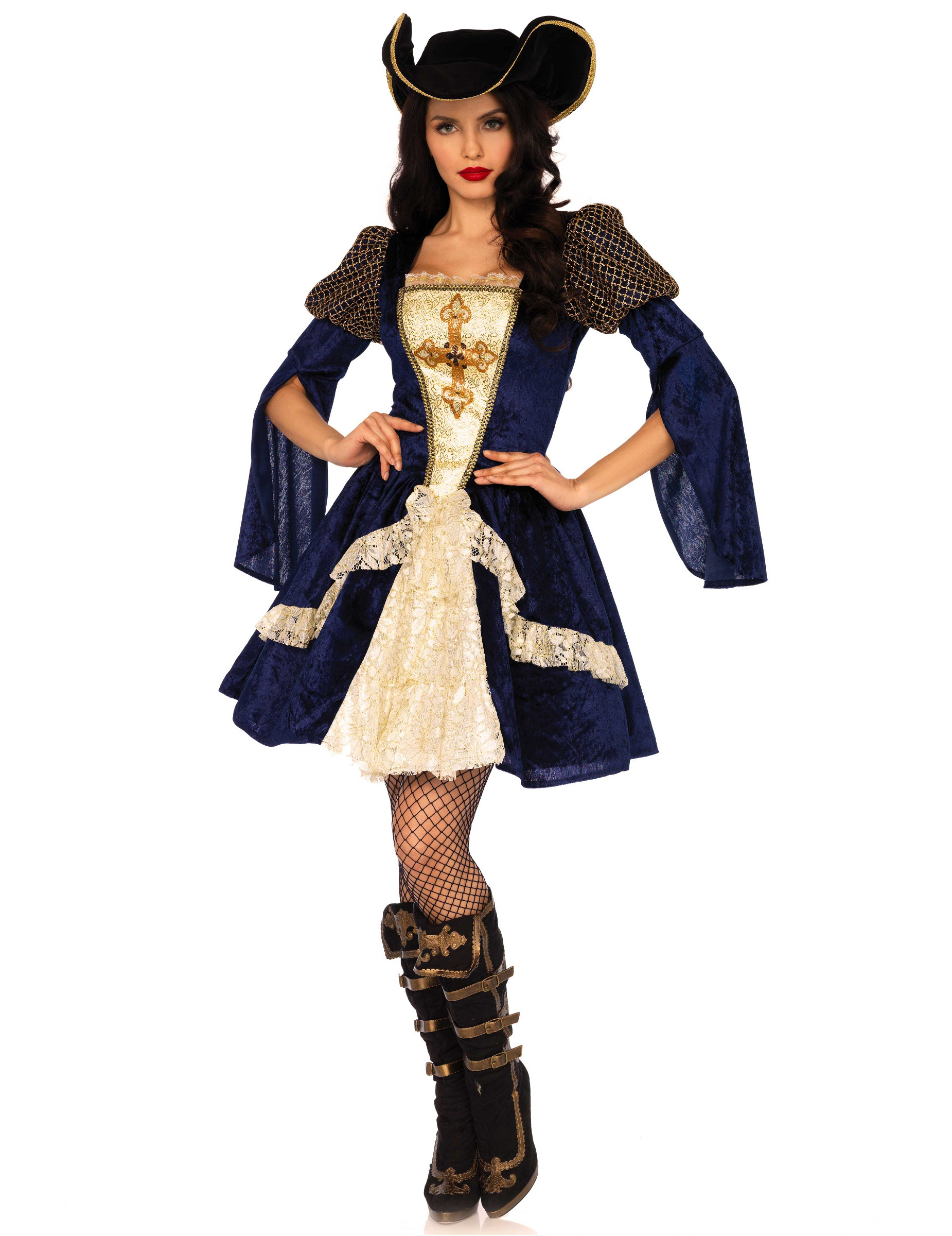 Déguisement mousquetaire bleue sexy femme
