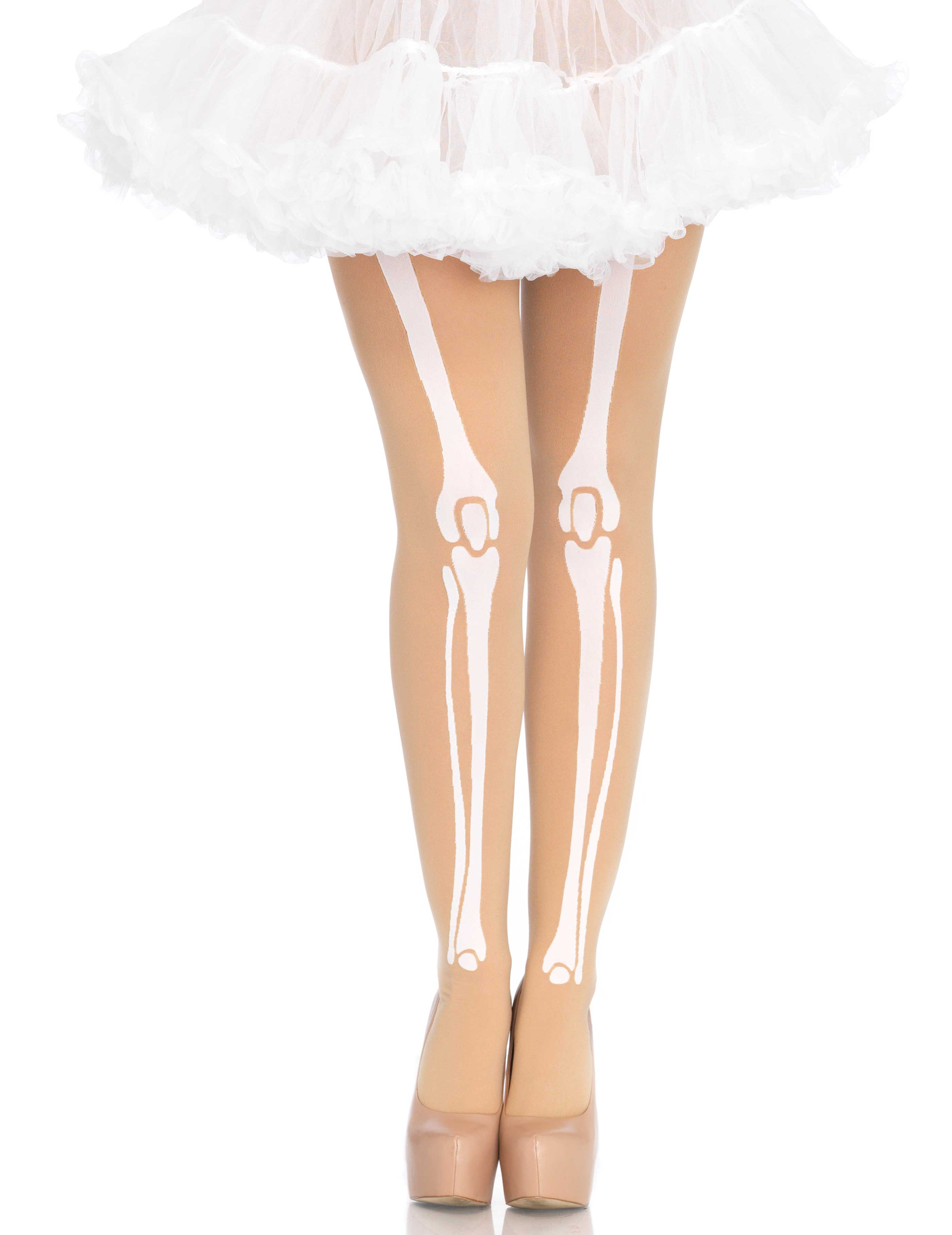 Collants chair squelette femme